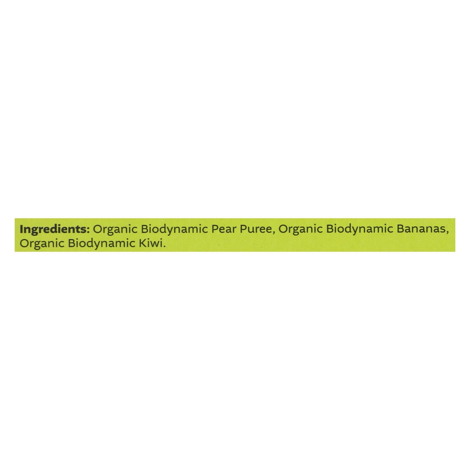 White Leaf Provisions - Baby Food Pear Ban Kiwi - Case Of 6 - 3.2 Oz