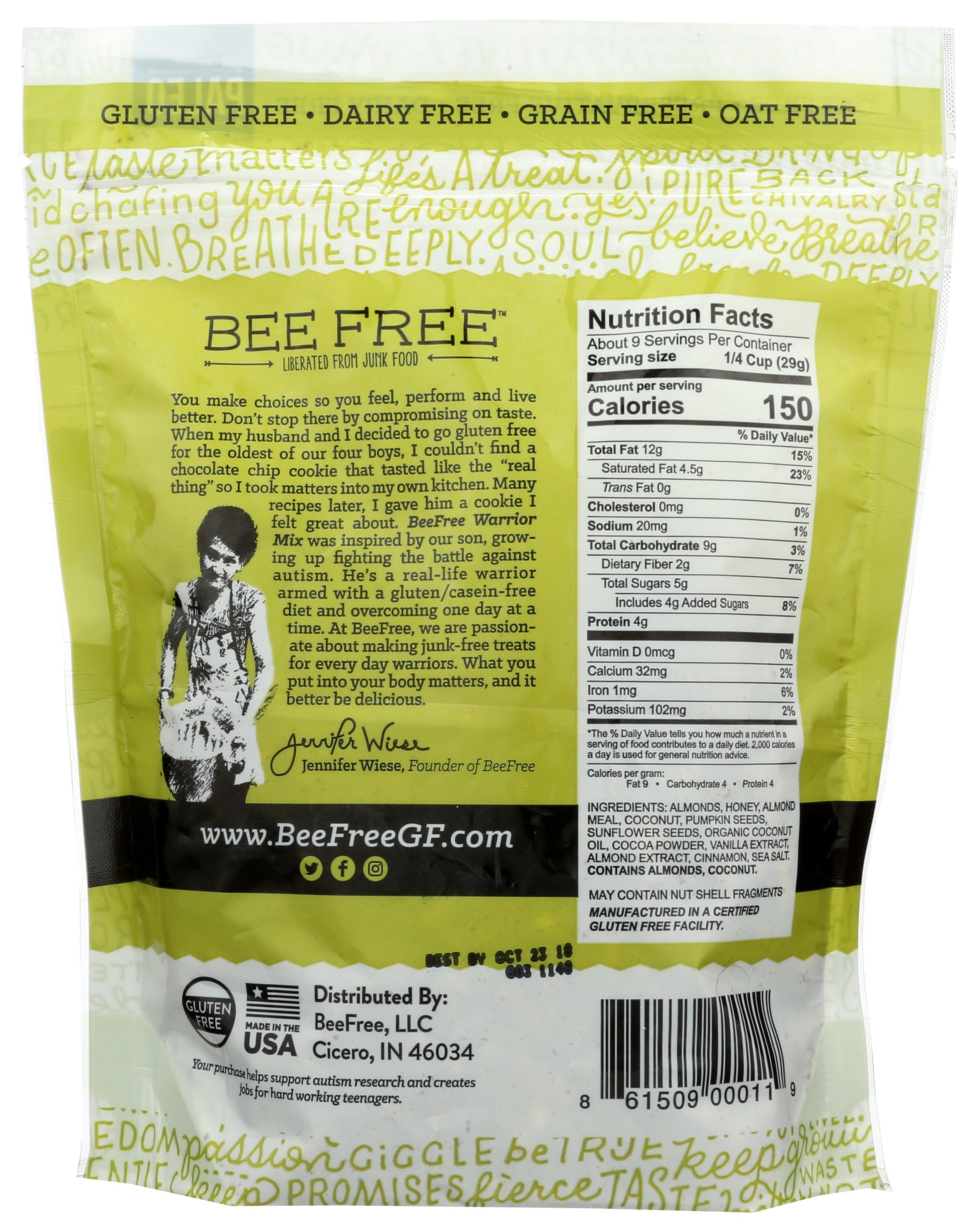 BEEFREE GRANOLA CHOCOLATE BUZZ - Case of 6