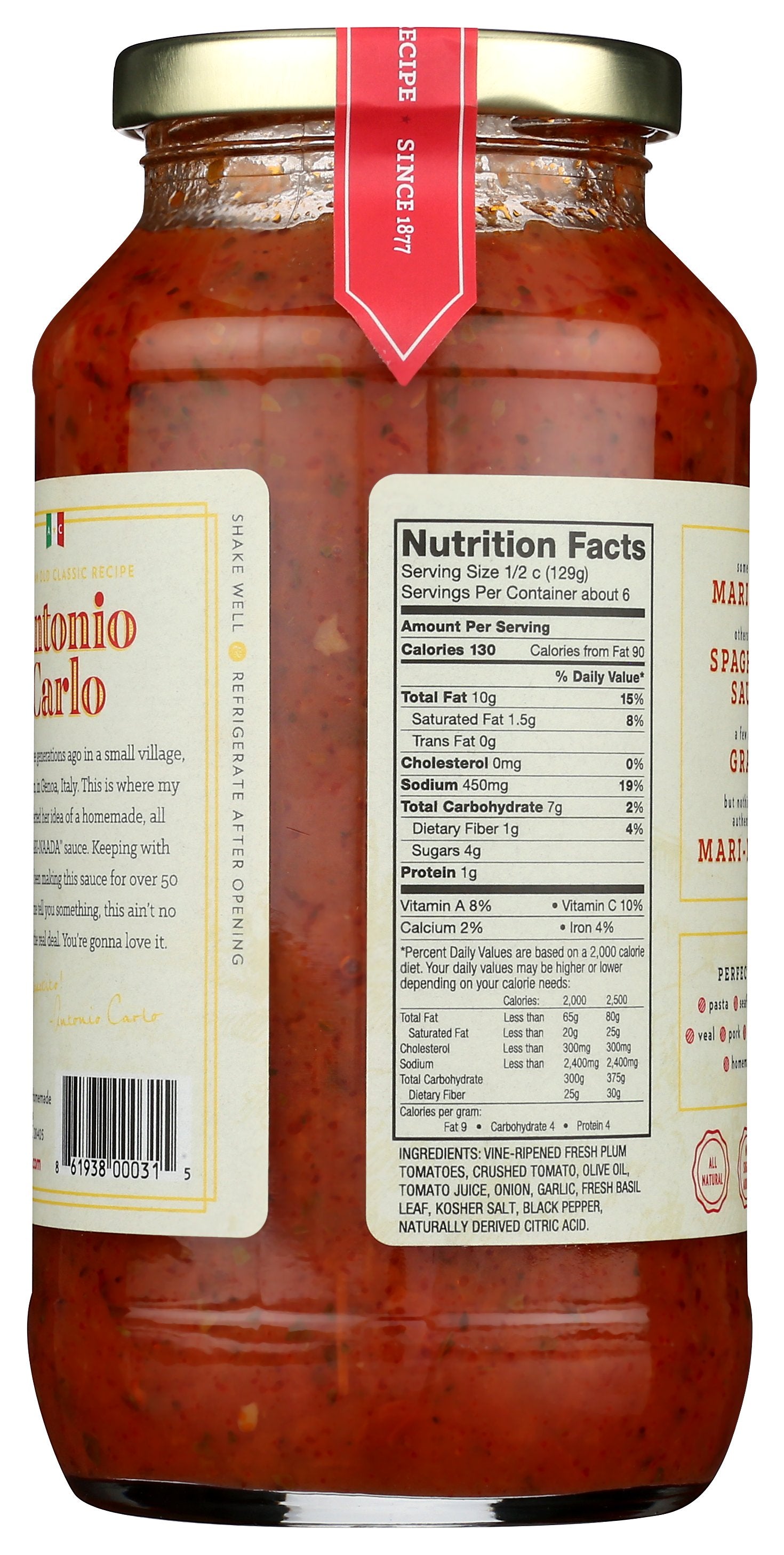 ANTONIO CARLO GOURMET SAU SAUCE ORGINAL RECIP - Case of 6
