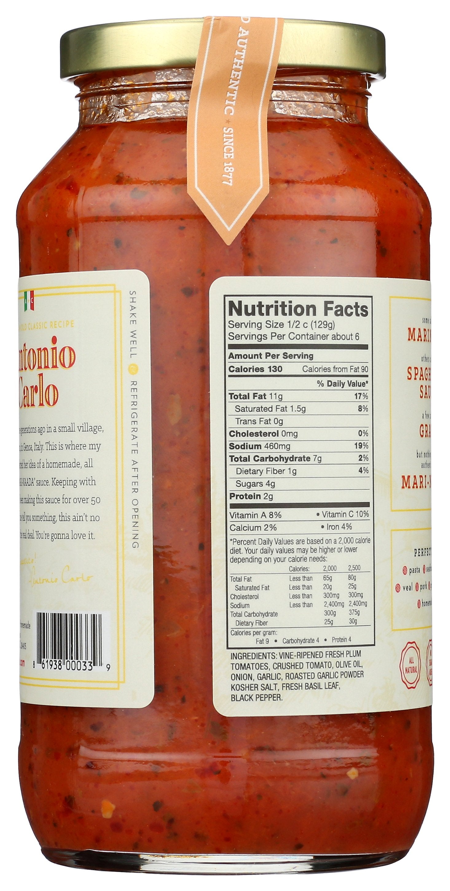 ANTONIO CARLO GOURMET SAU SAUCE ROASTED GARLI - Case of 6