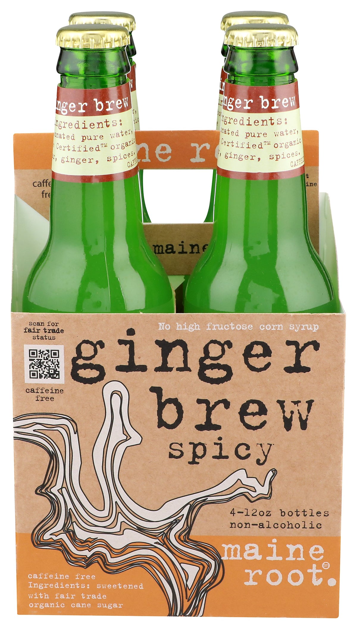 MAINE ROOT SODA 4PK GINGER BREW SWTN - Case of 6