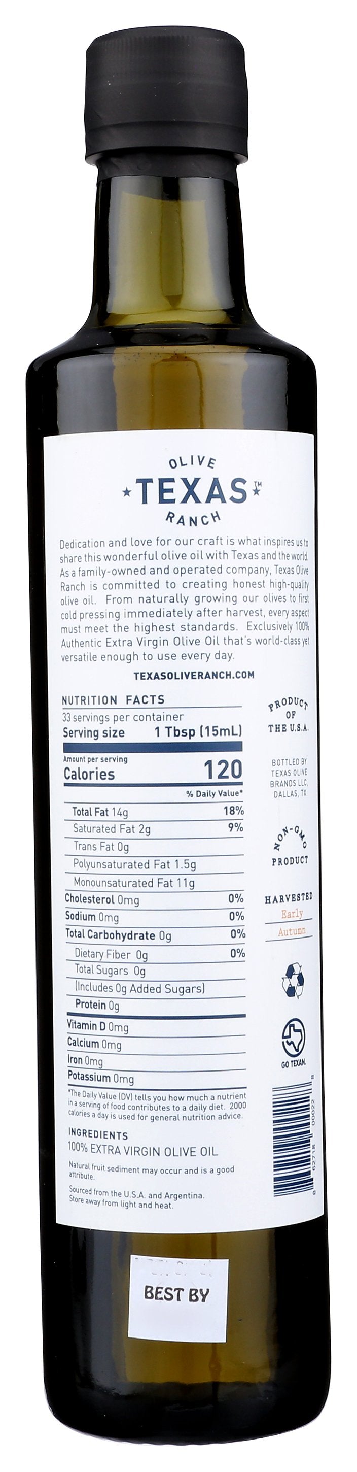 TEXAS OLIVE RANCH OLIVE OIL EXTRA VIRGIN - Case of 12