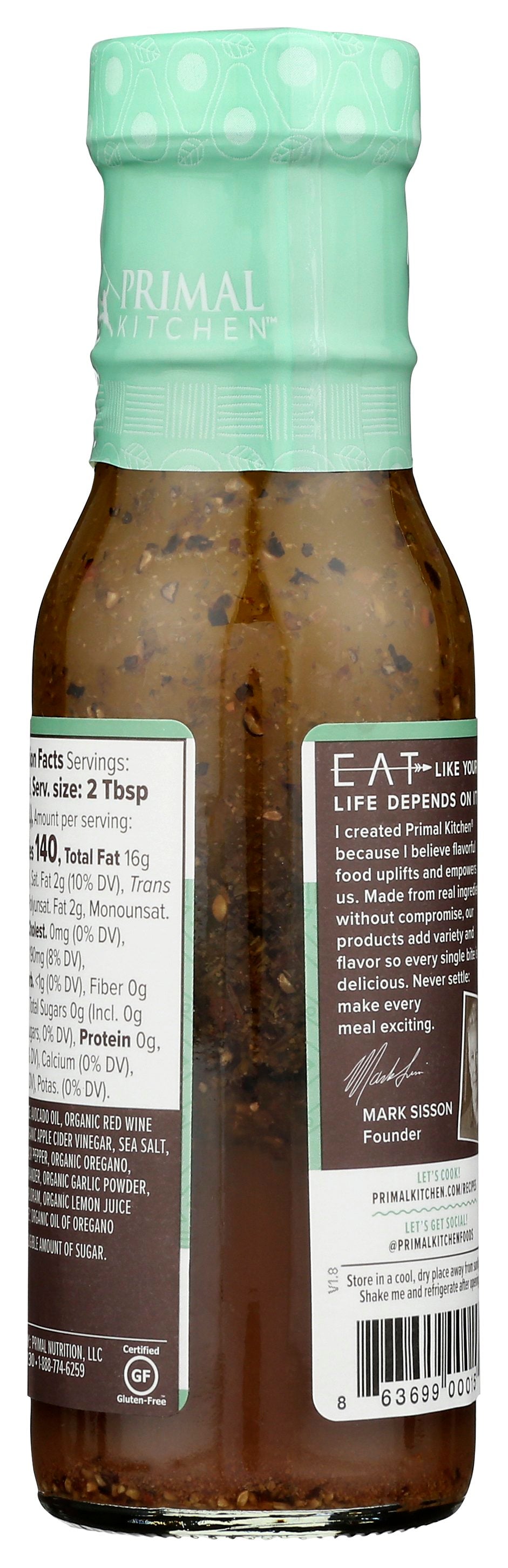 PRIMAL KITCHEN DRSSNG GREEK VINAIGRETTE - Case of 6