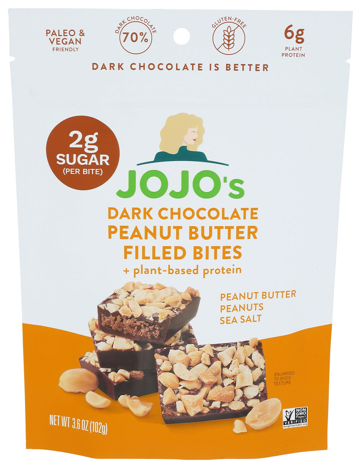 JOJOS CHOCOLATE BITES CHOC PNUT BUTTER - Case of 6