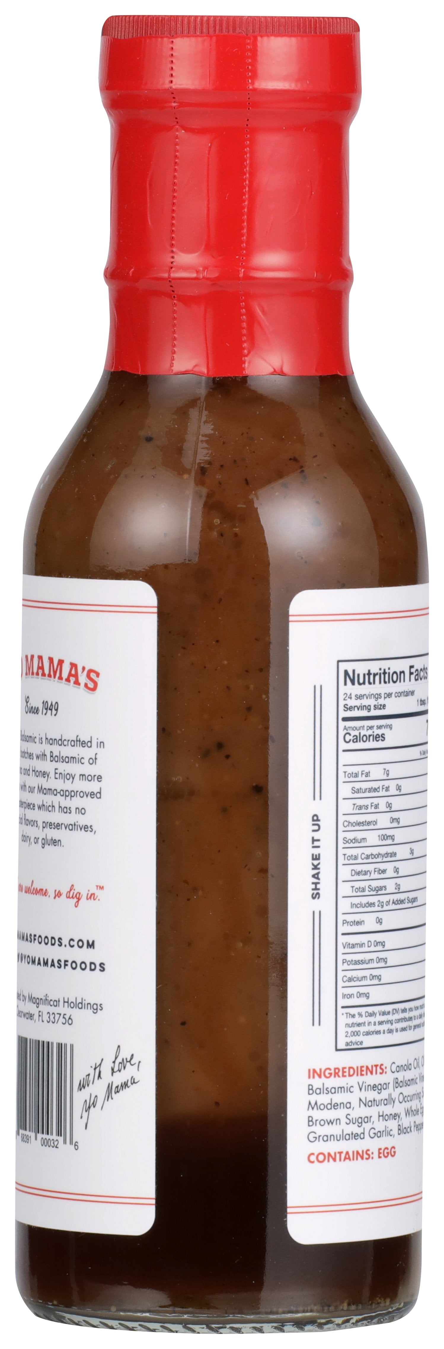YO MAMAS FOODS DRESSING HONEY BALSAMIC - Case of 6