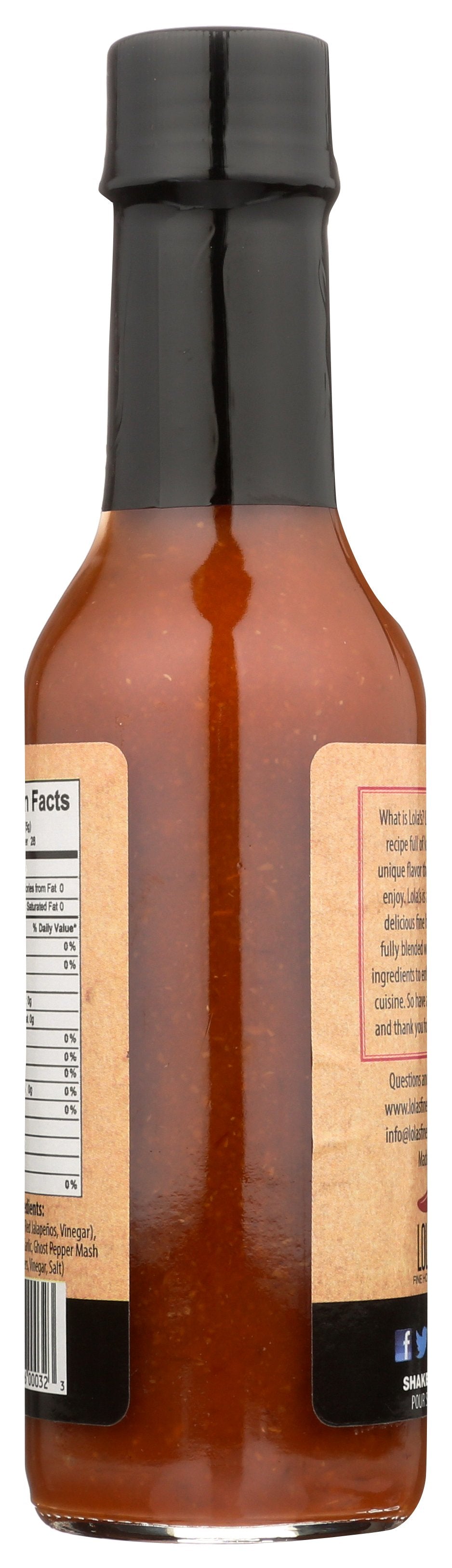 LOLAS FINE HOT SAUCE SAUCE HOT GHOST PEPPER - Case of 12