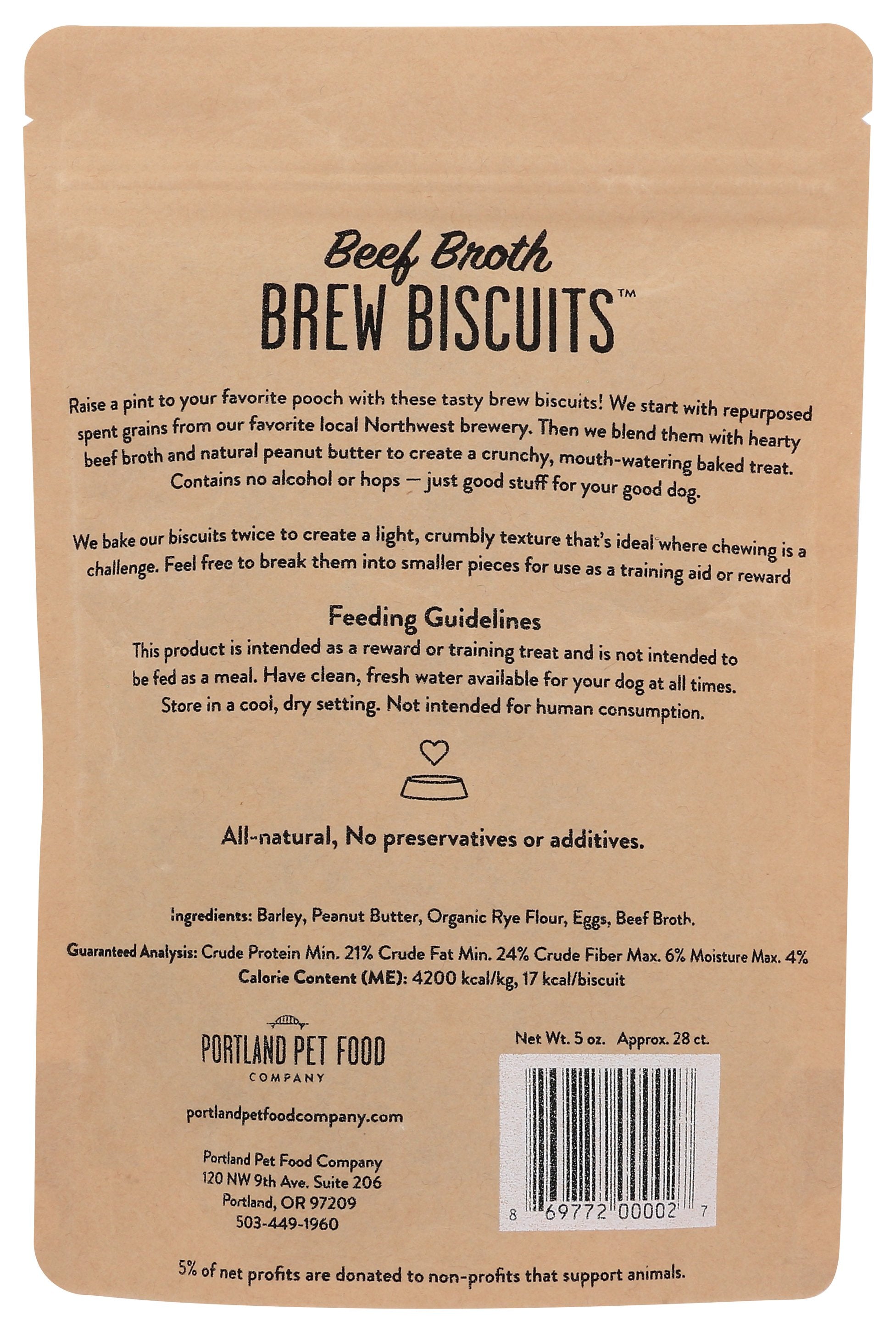 PORTLAND PET FOOD COMPANY BISCUIT DOG BEEF BR - Case of 6