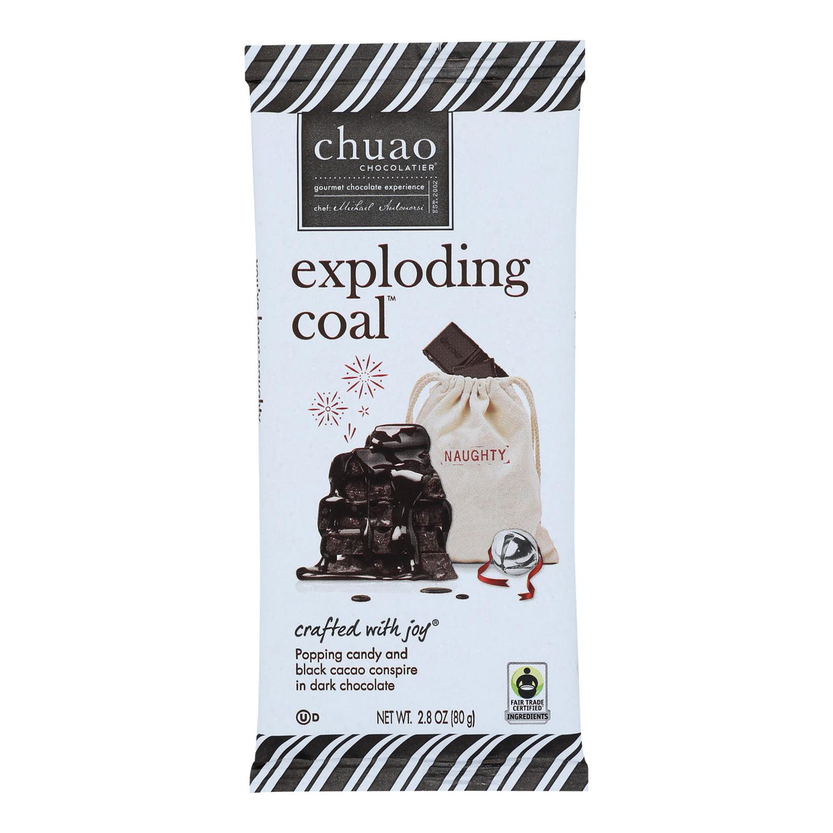 Chuao Chocolatier - Bar Exploding Coal - Case of 12 - 2.8 OZ