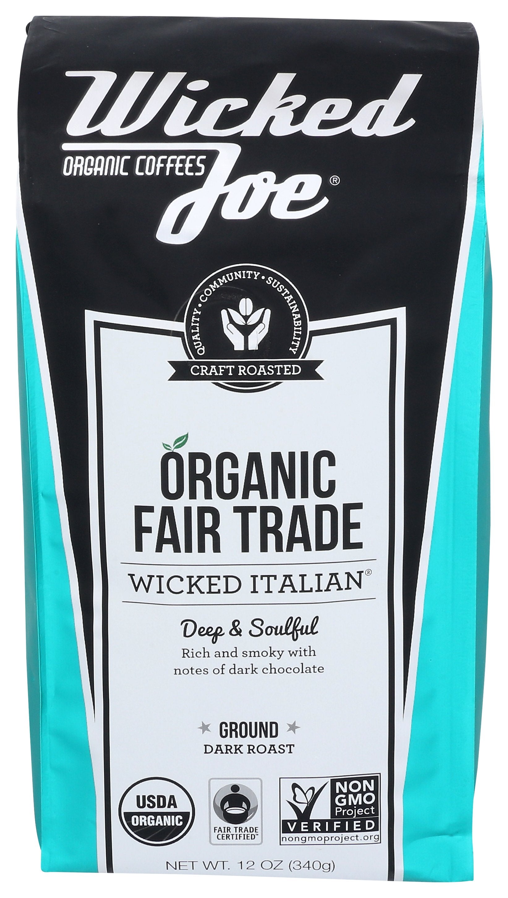 WICKED JOE COFFEE COFFEE WICKED ITALN GRND - Case of 6