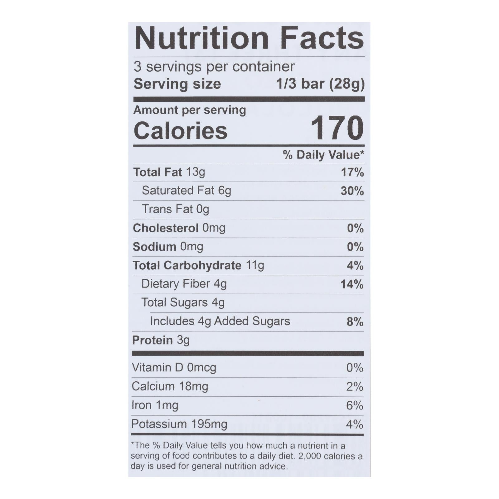 Theo Chocolate Black Rice Quinoa Crunch - 85 Percent Dark Chocolate - Case of 12 - 3 oz.