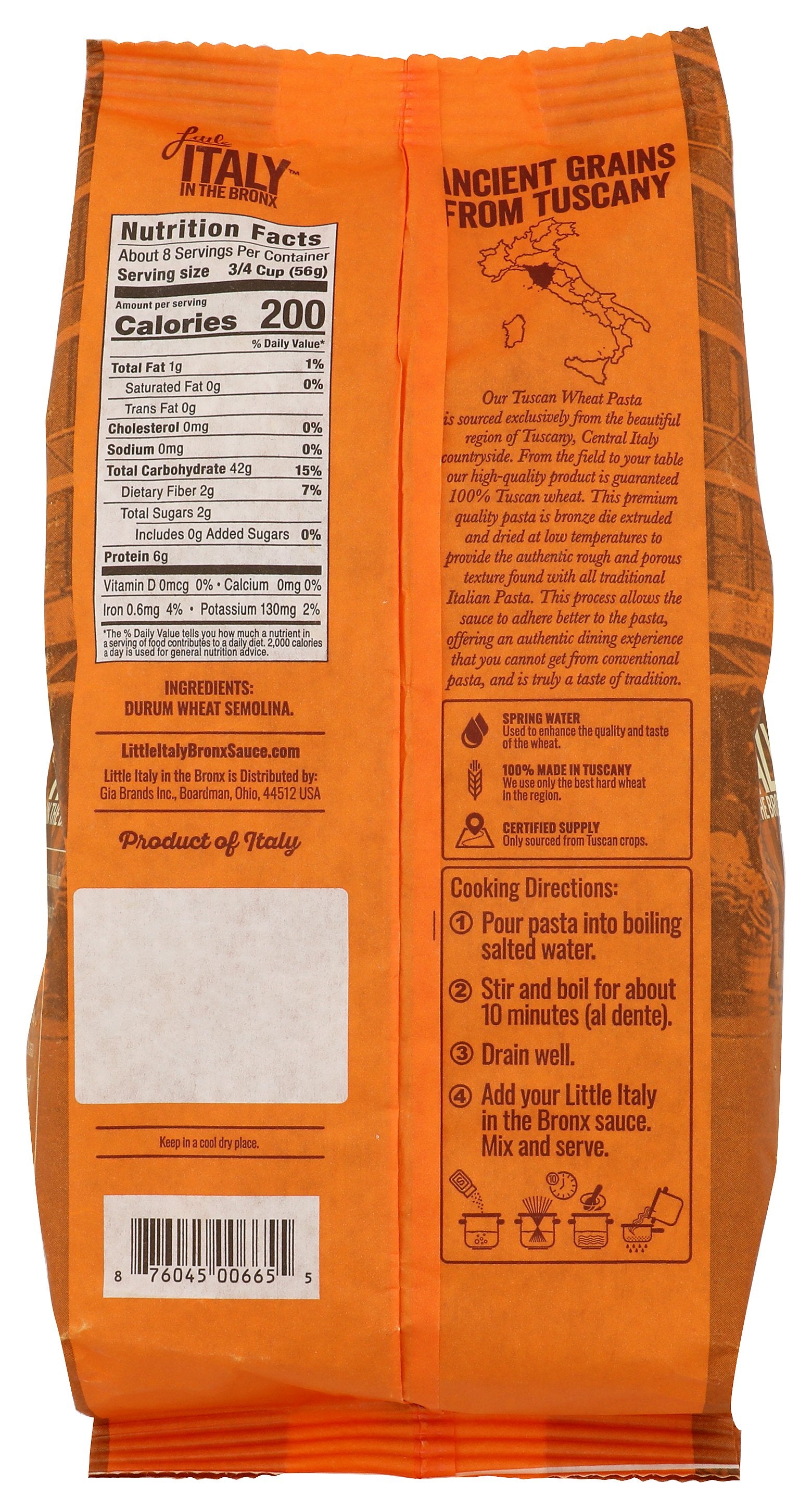 LITTLE ITALY IN THE BRONX PASTA ROMAN RIGATON - Case of 12