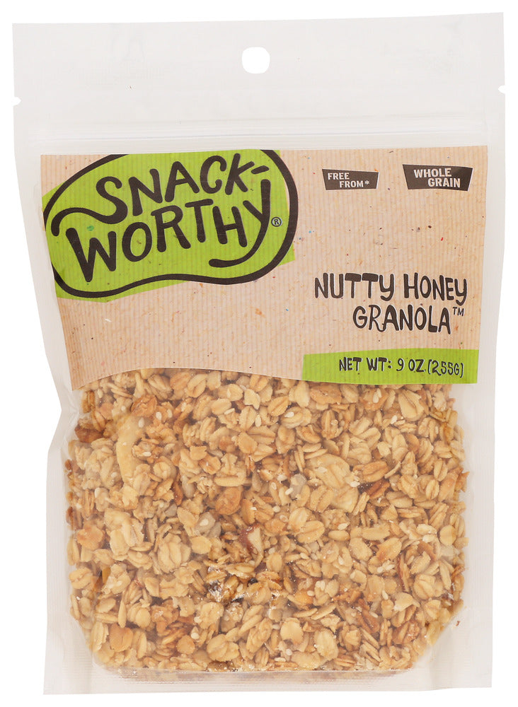 Snackworthy Granola Nutty Honey - Case of 12 - 9 oz