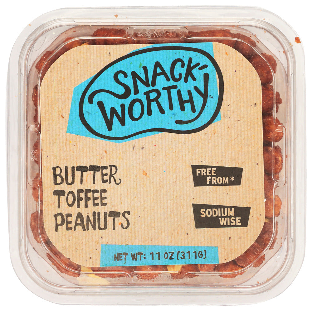 Snackworthy Peanuts Butter Toffee - Pack of 12 - 11 oz