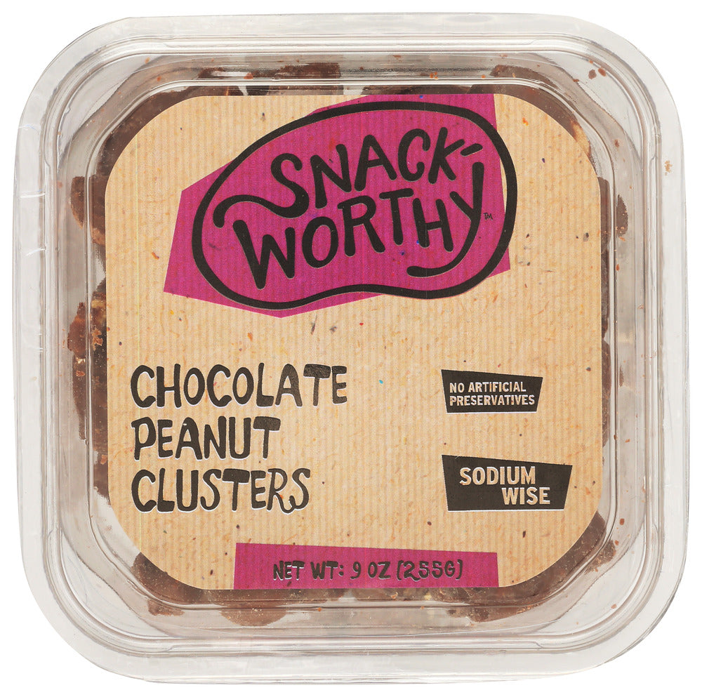 Snackworthy Peanut Chocolate Clusters - Case of 12 - 9 Oz