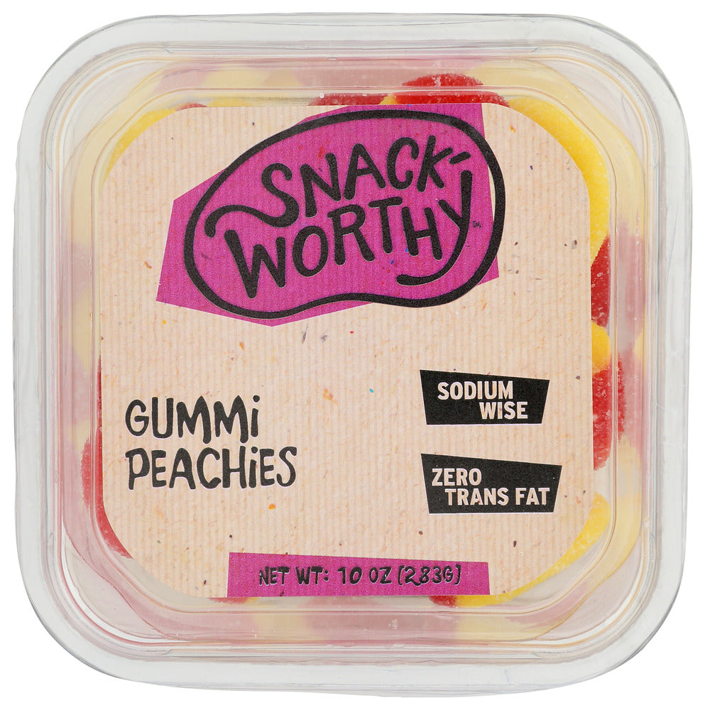 Snackworthy Gummi Peachies - Pack of 12 - 10 OZ