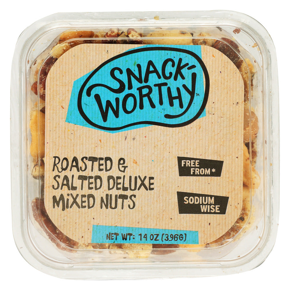 Snackworthy Nuts Mixed Roasted Salted - Pack of 12 - 14 oz