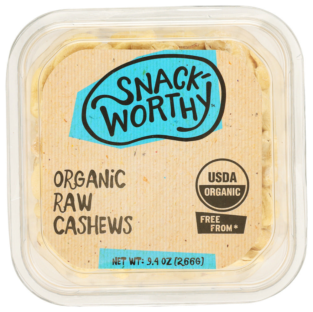 Snackworthy Cashew Raw Organic - Pack of 12 - 9.4 OZ