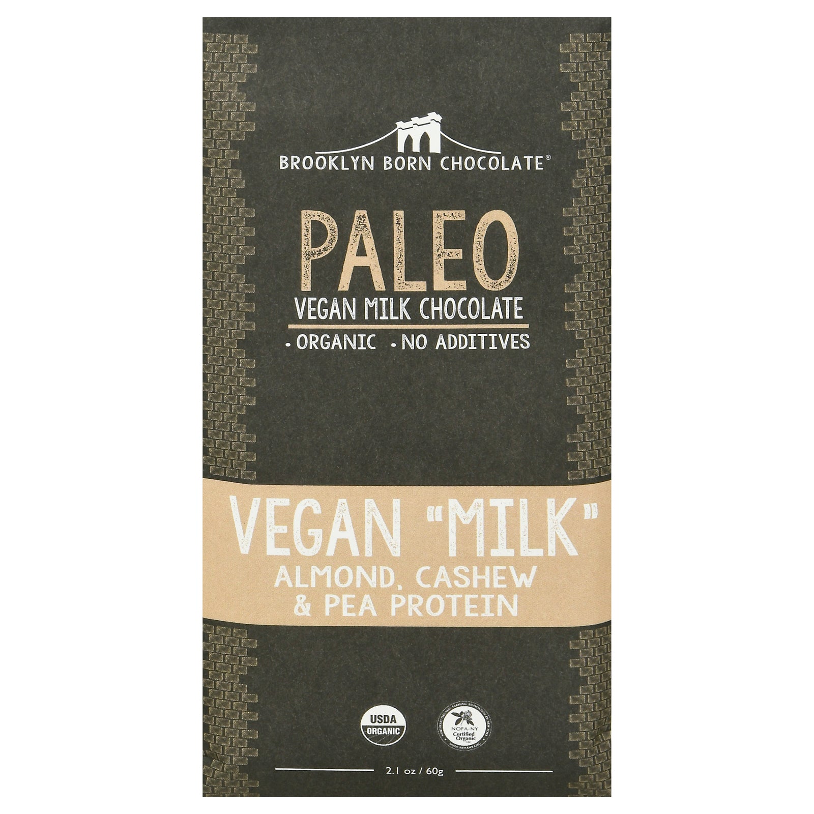 Brooklyn Born Chocolate - Br Og2 Mlk Chc Vegn Paleo - CS of 12-2.1 OZ