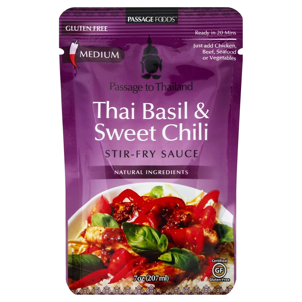 Passage Foods Simmer Sauce Thai Basil & Sweet Chili - Case of 8 - 7 oz