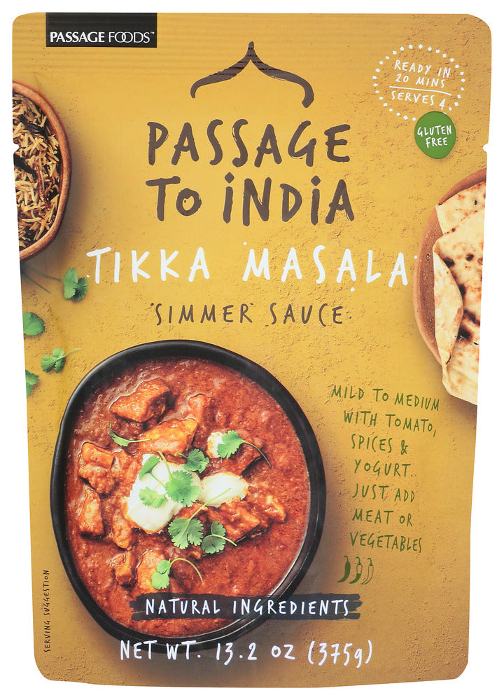 Passage Foods Simmer Sauce Tikka Masala - Case of 6 - 13.2 oz
