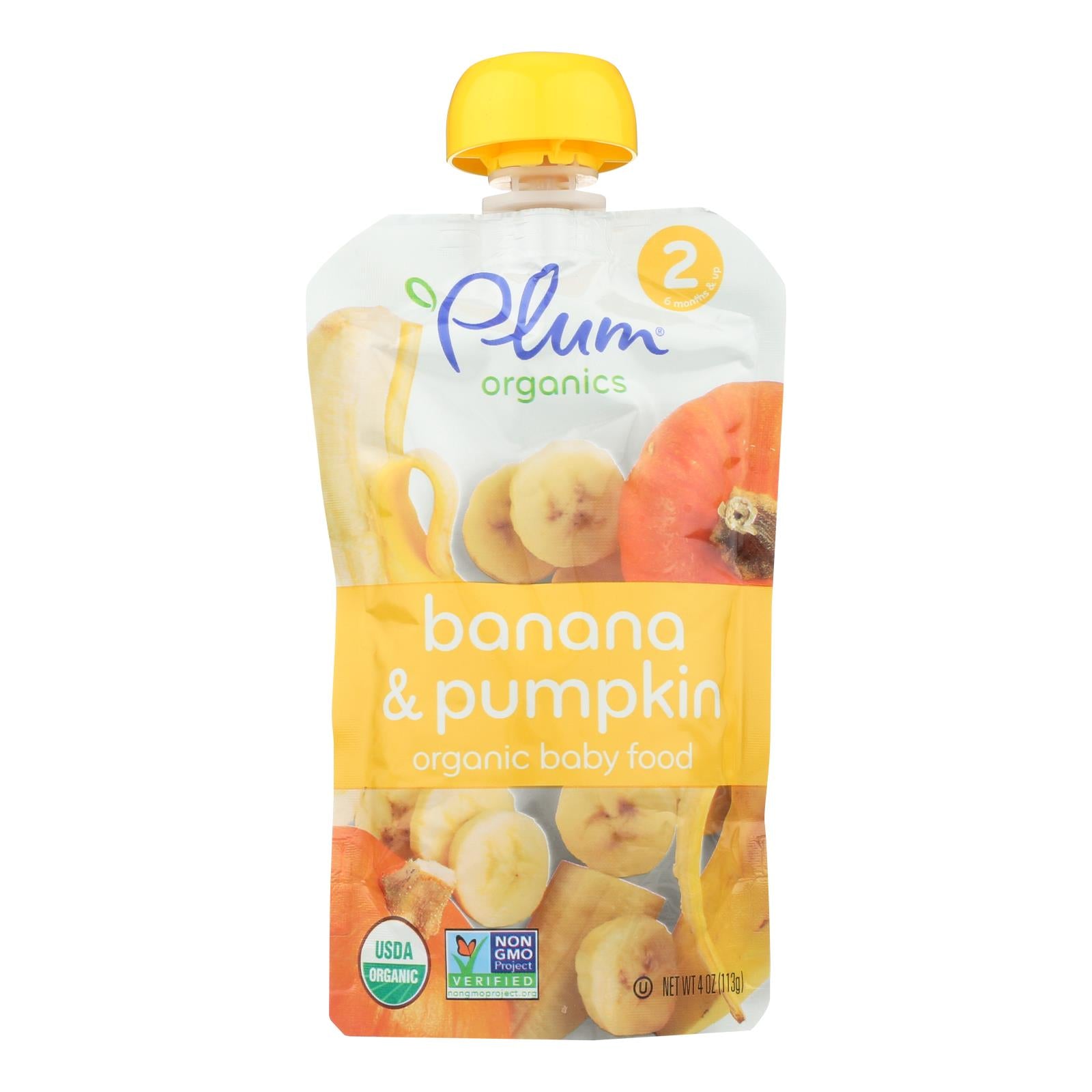 Plum Organics - Baby Fd Og2 Pumpkin & Ban - CS of 12-4 OZ