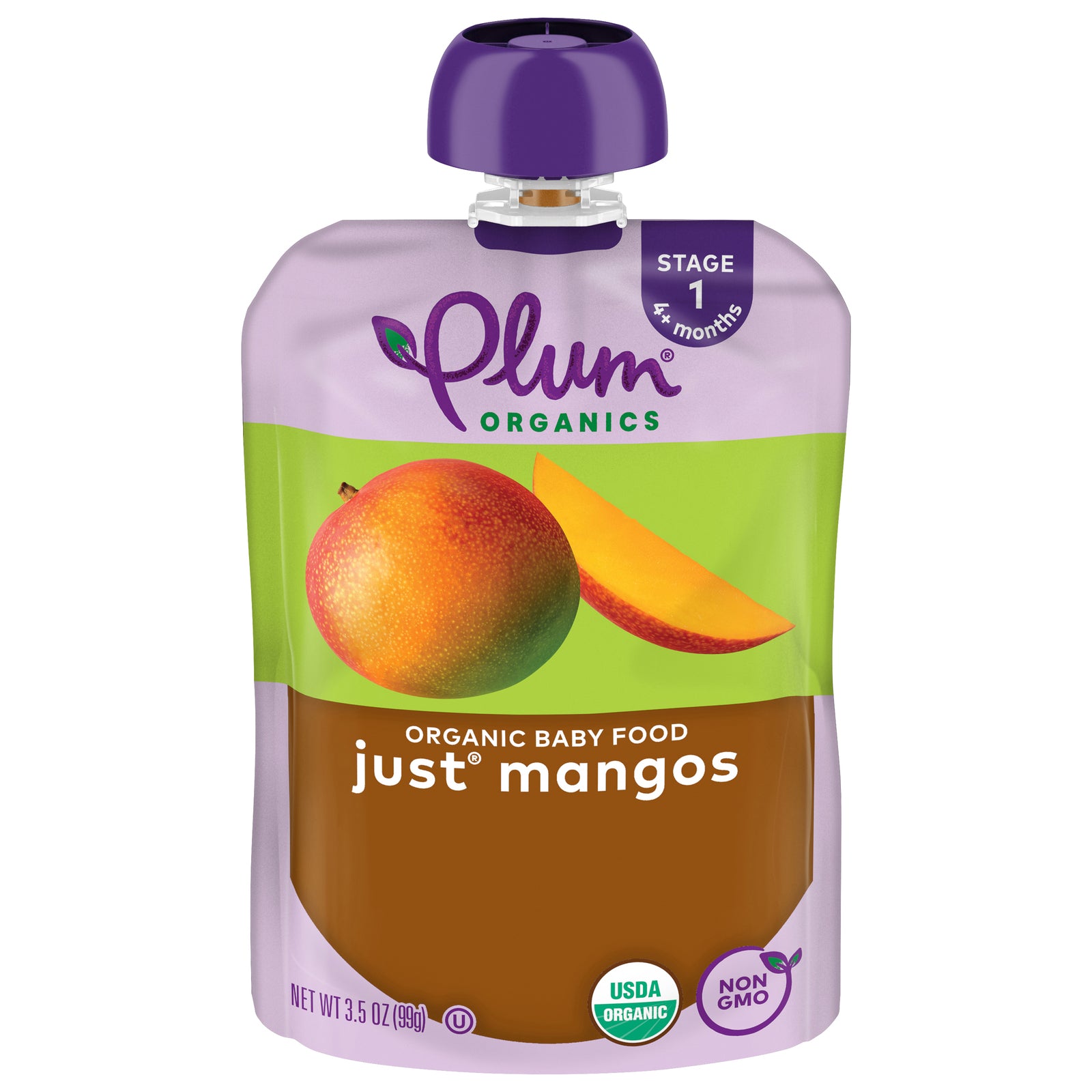 Plum Organics - Baby Fd Og2 Just Mangos - CS of 12-3.5 OZ