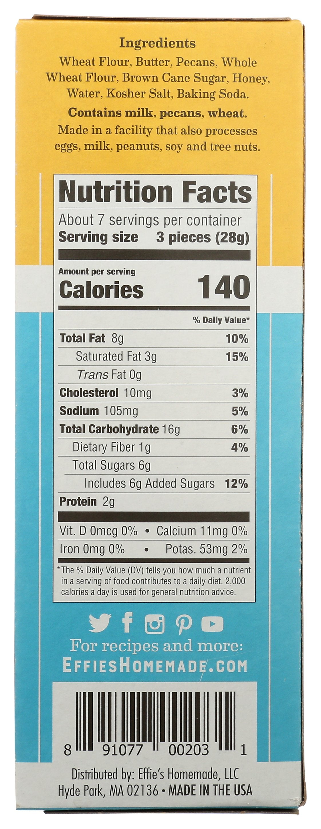 EFFIES HOMEMADE BISCUITS PECAN - Case of 12