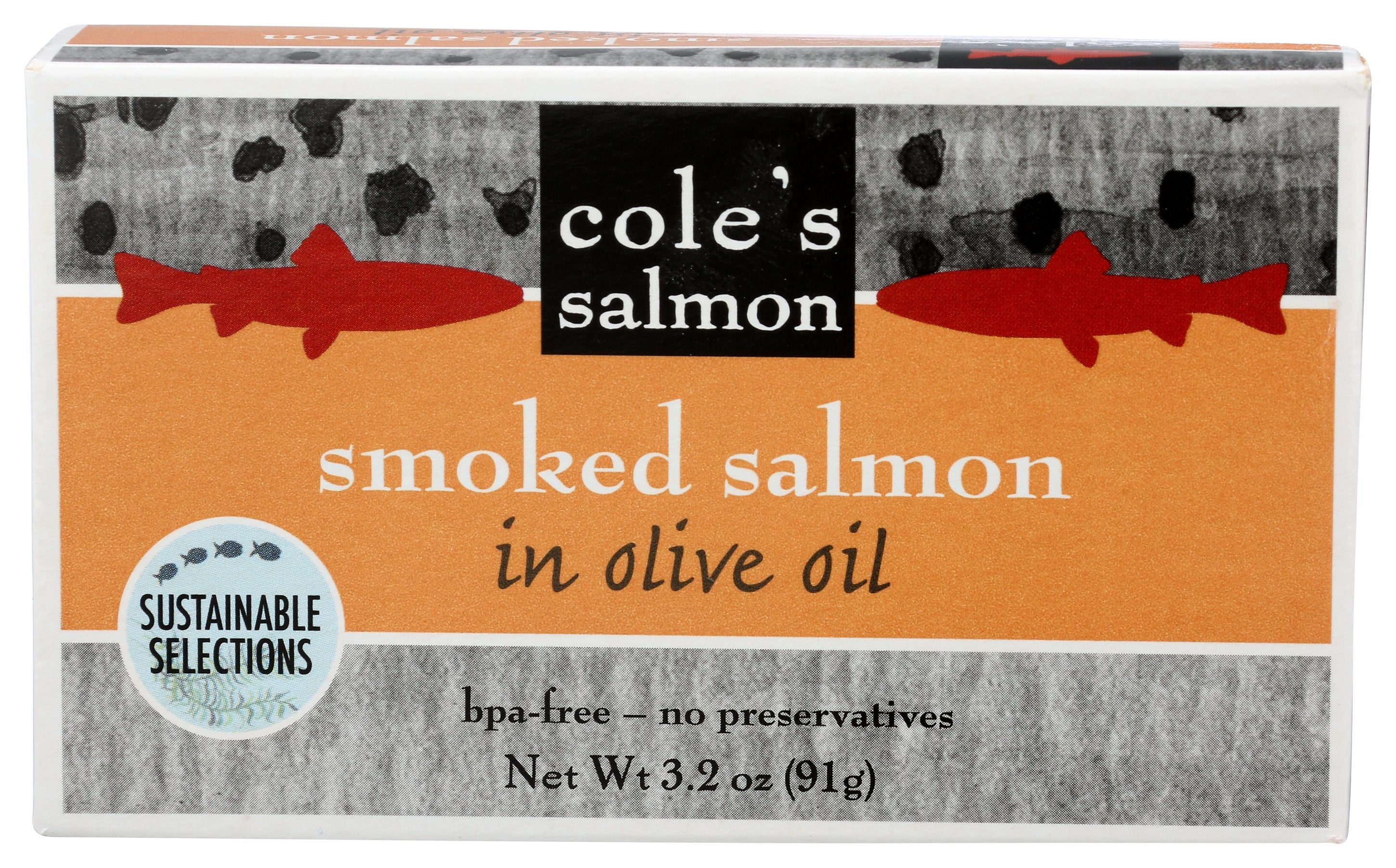 COLES SALMON SMOKED IN OLIVE OIL - Case of 10
