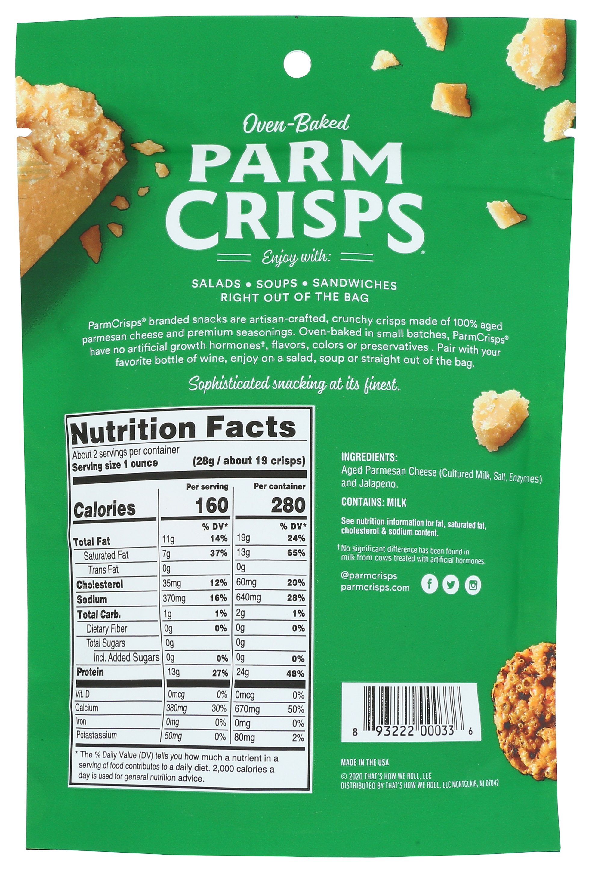 PARM CRISPS CRACKER CHEESE JALPNO PAR - Case of 12