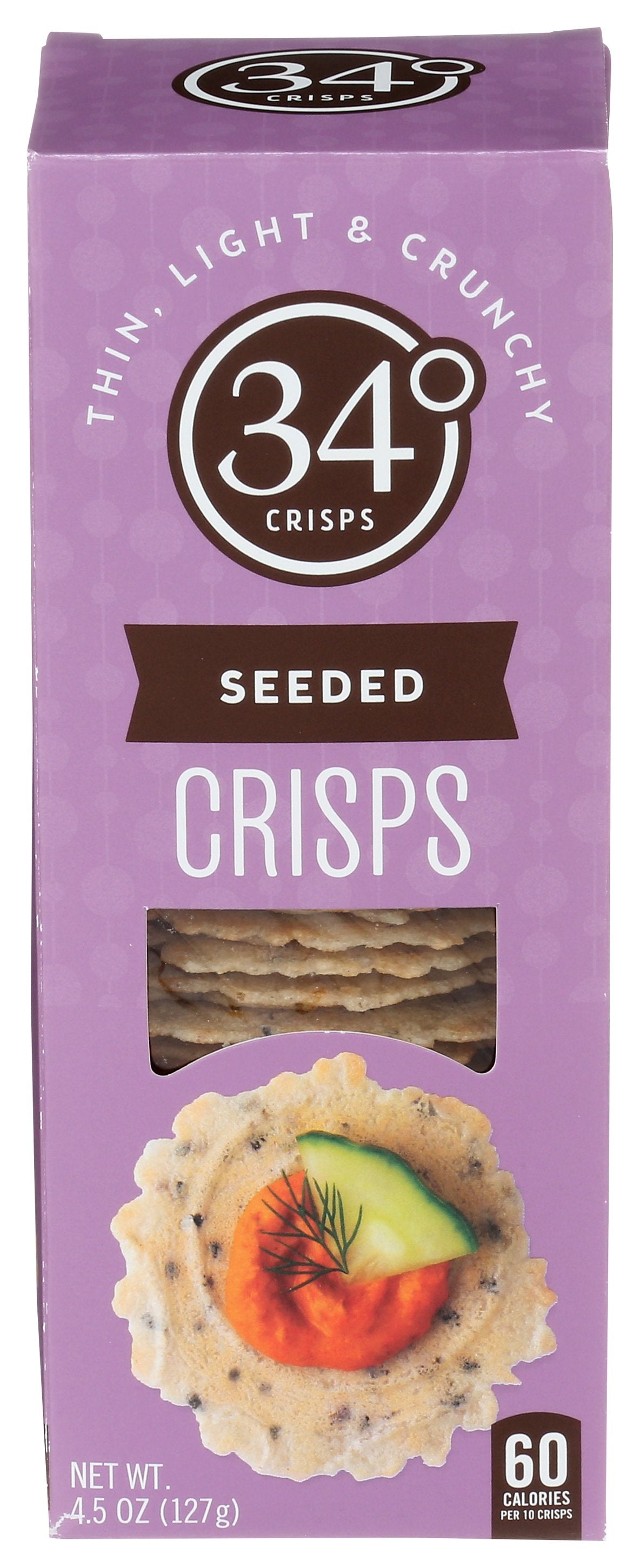 34 DEGREES CRISPS SEEDED - Case of 12