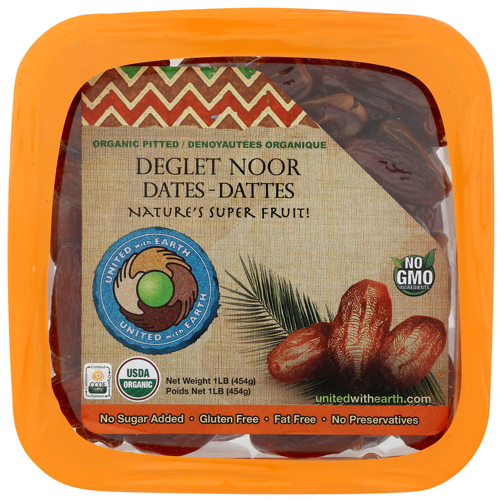 United with Earth EB Dates Pitted Deglet Noor Organic - Count of 24 - 1 lb