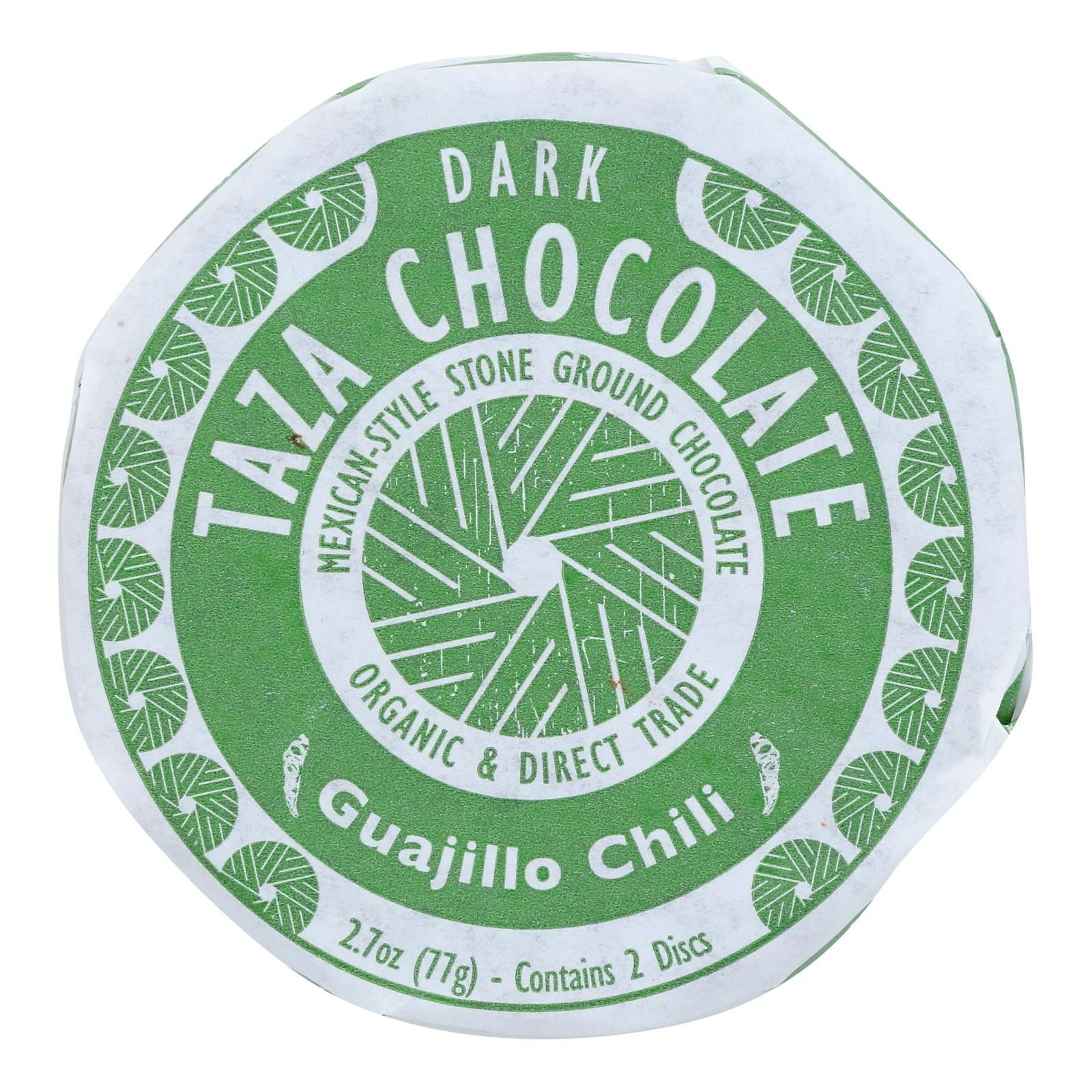 Taza Chocolate Organic Chocolate Mexicano Discs - 50 Percent Dark Chocolate - Guajillo Chili - 2.7 oz - Case of 12