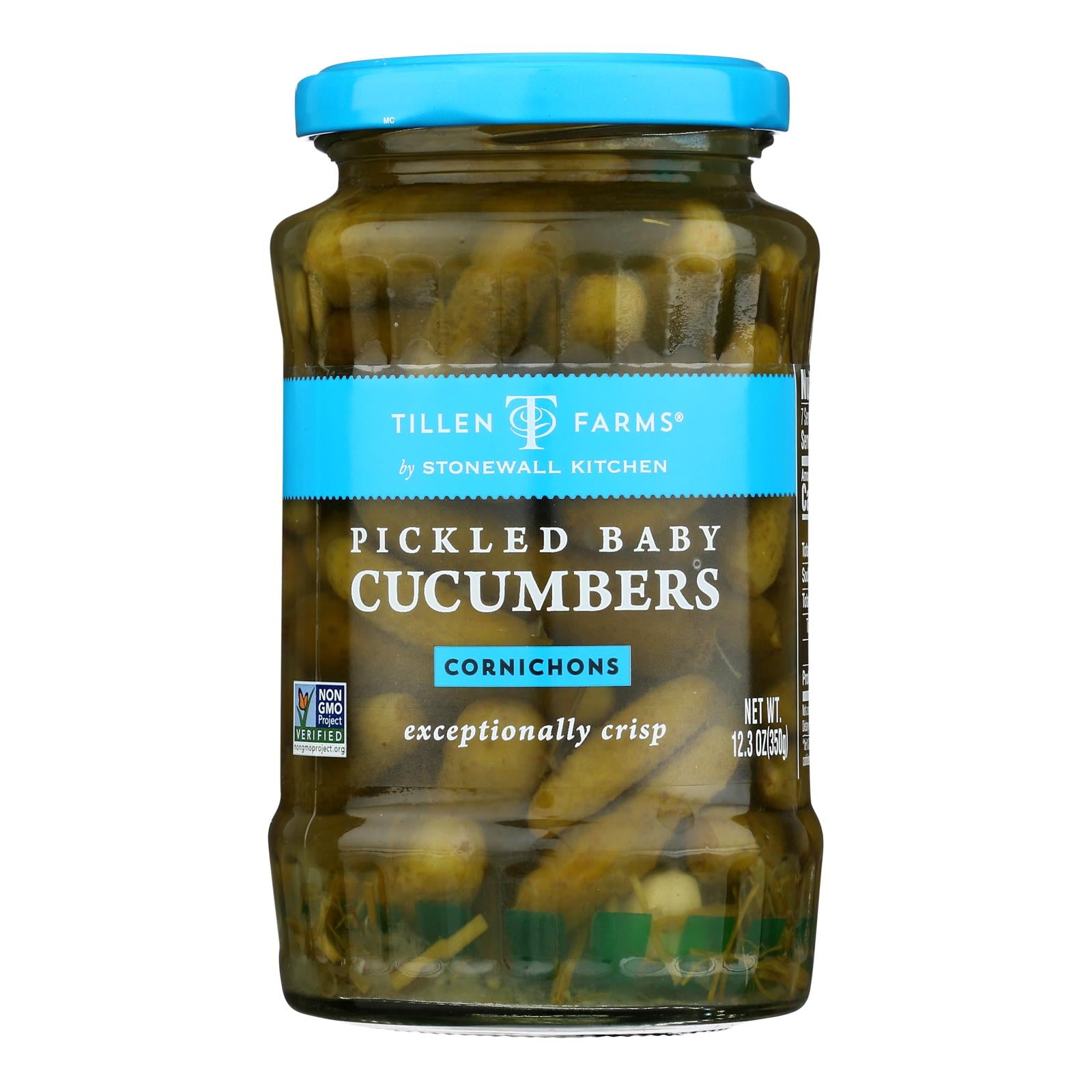 Tillen Farms Pickled Baby Cucumbers - Case of 6 - 12.3 OZ