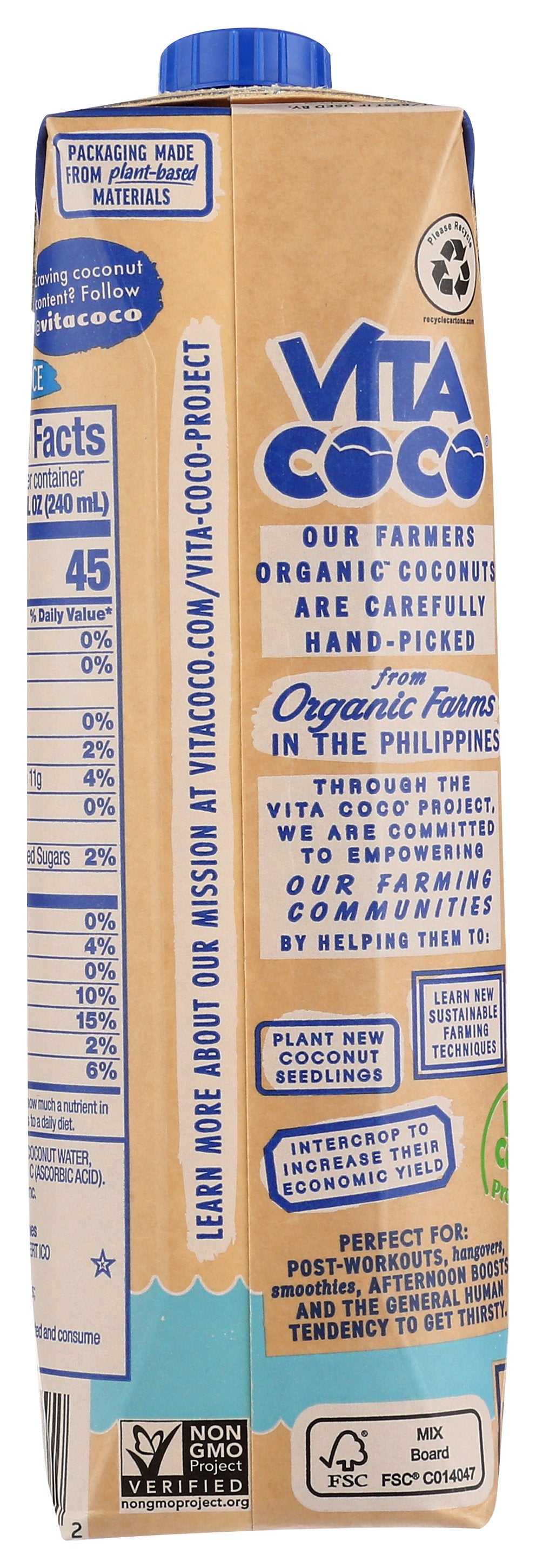 VITA COCO WATER COCONUT ORGANIC - Case of 12