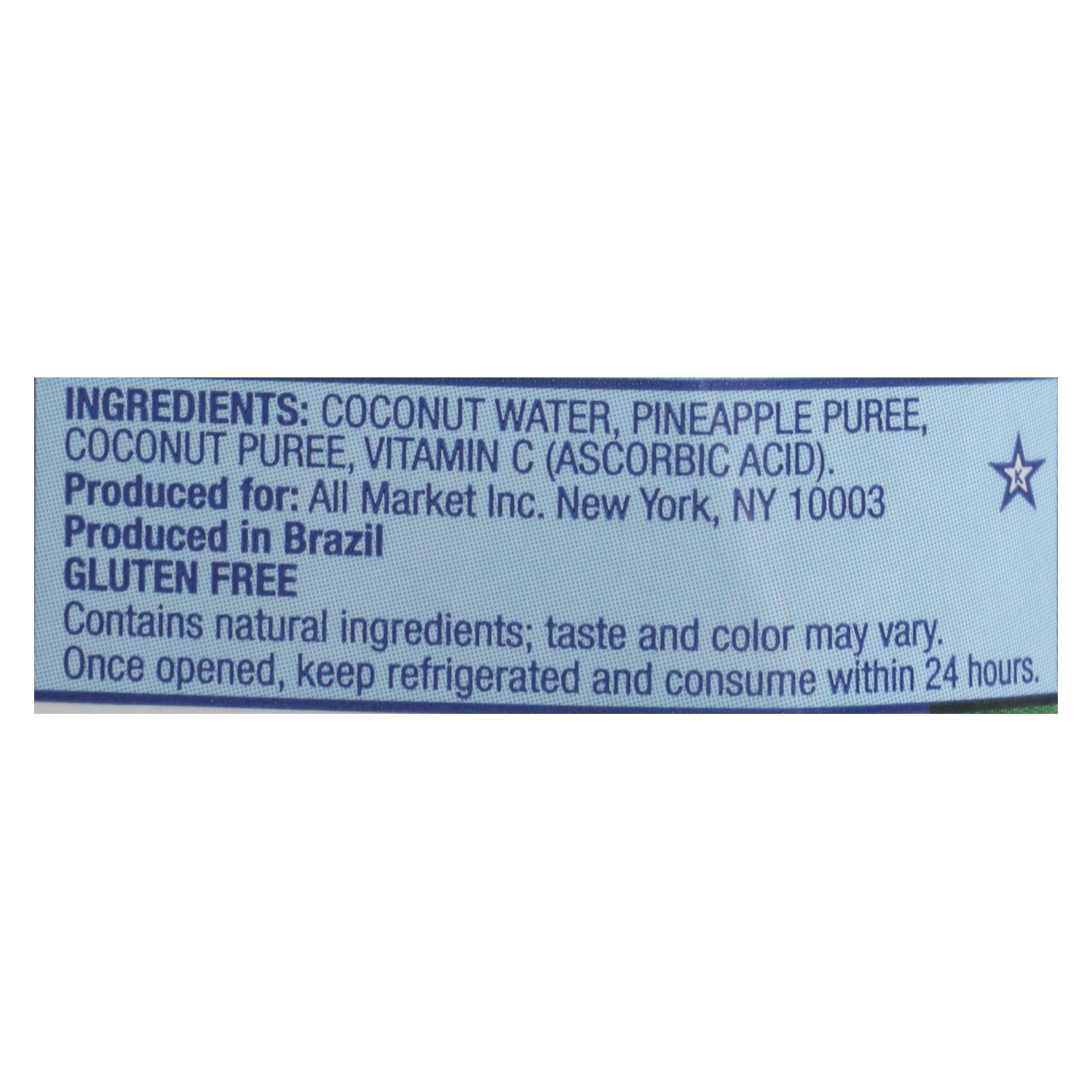 Vita Coco Coconut Water - Pineapple - Case of 12 - 500 ml