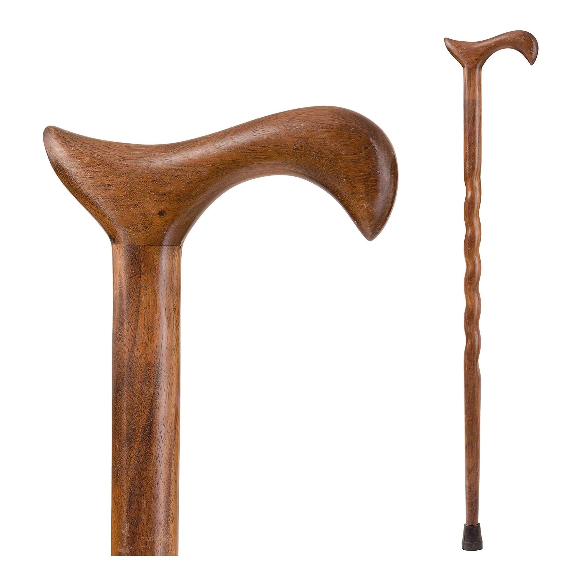 Mabis Healthcare - T-Handle Cane Brazos™ Twisted Wood 34 Inch Height Wood Grain [1/EA] (1229007_EA)