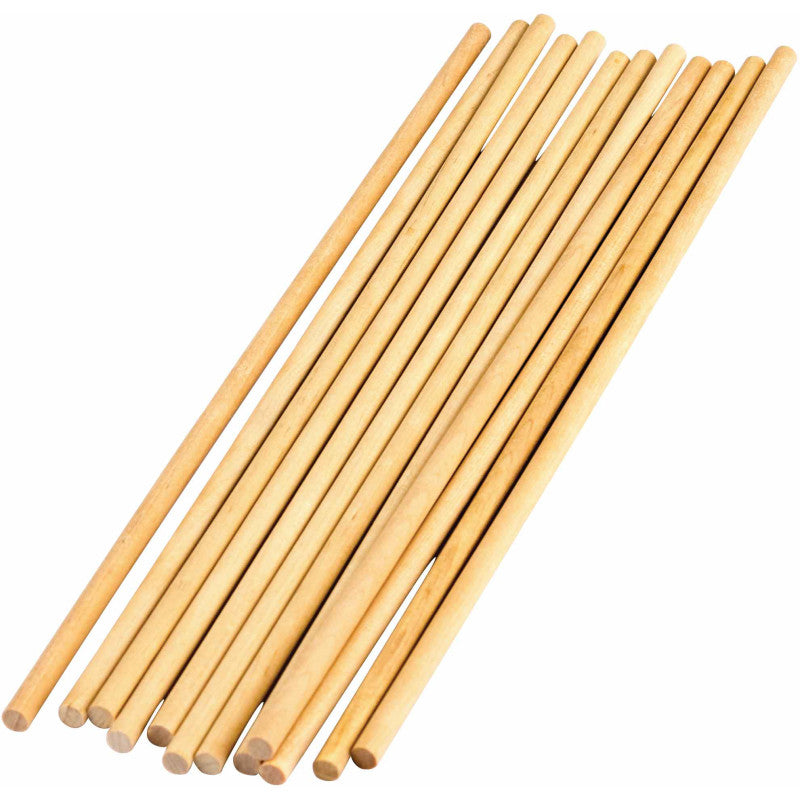 TEACHER CREATED RESOURCES - STEM Basics: 1/4" Wood Dowels, 12 Per Pack, 12 Packs