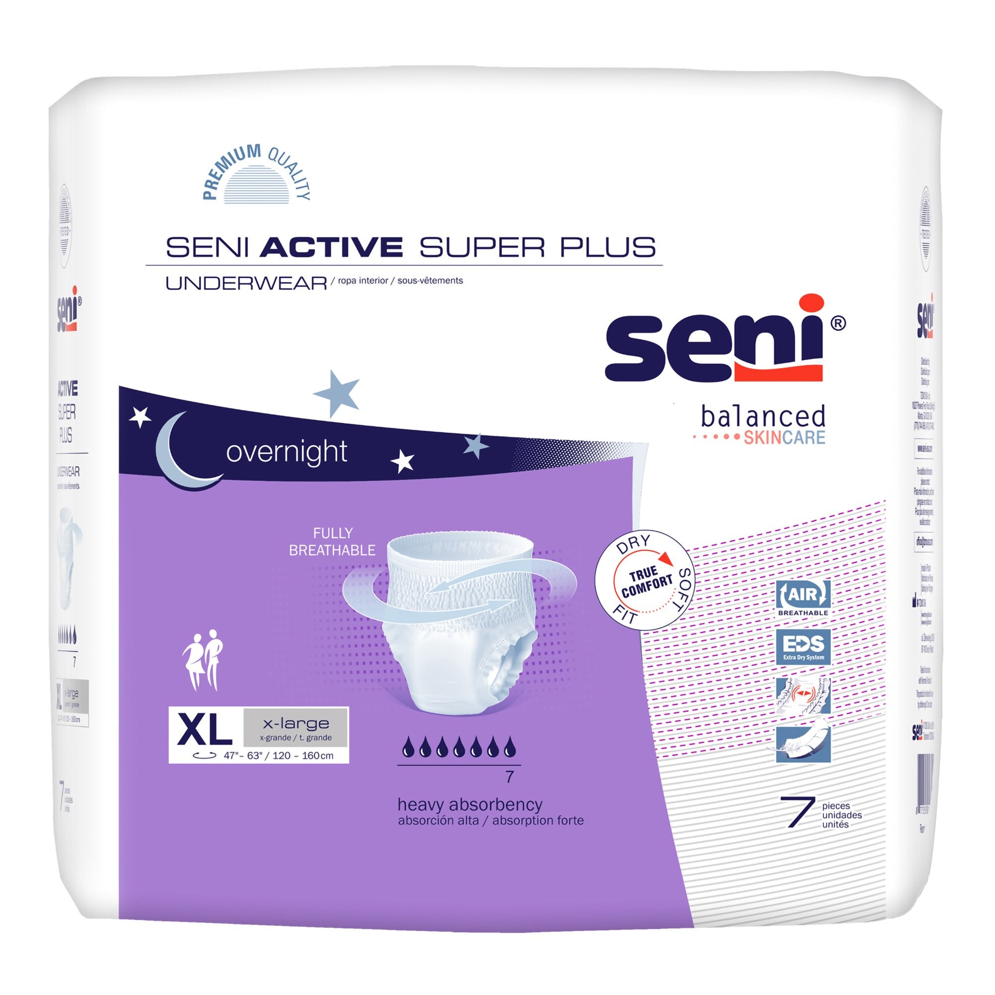 TZMO USA Inc - Unisex Adult Absorbent Underwear Seni® Active Super Plus Pull On with Tear Away Seams X-Large Disposable Heavy Absorbency [7/PK]