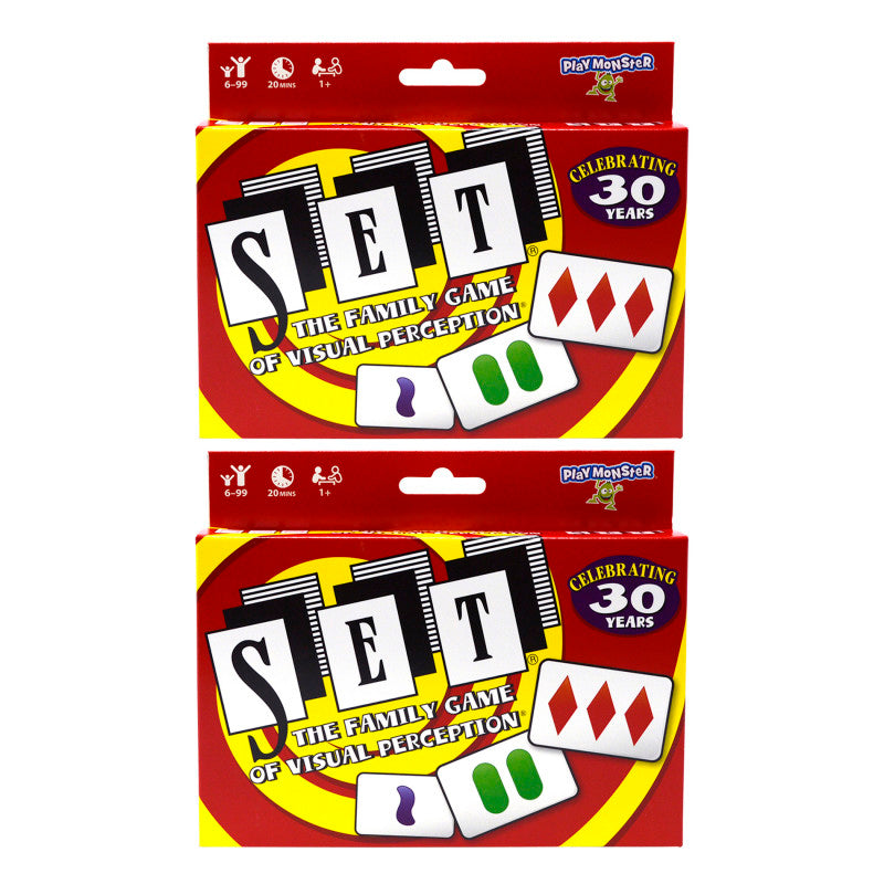 SET FAMILY GAMES - SET® The Family Game of Visual Perception®, Pack of 2