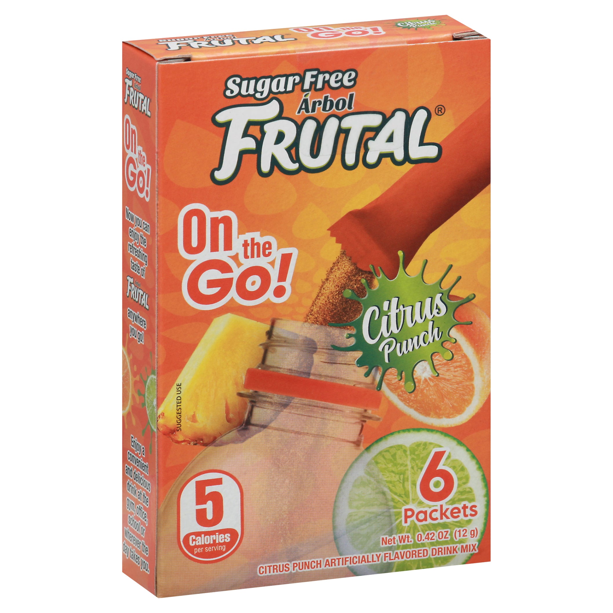 Frutal Arbol On the Go! Sugar Free Citrus Punch Drink Mix 6 ea - Case of 12