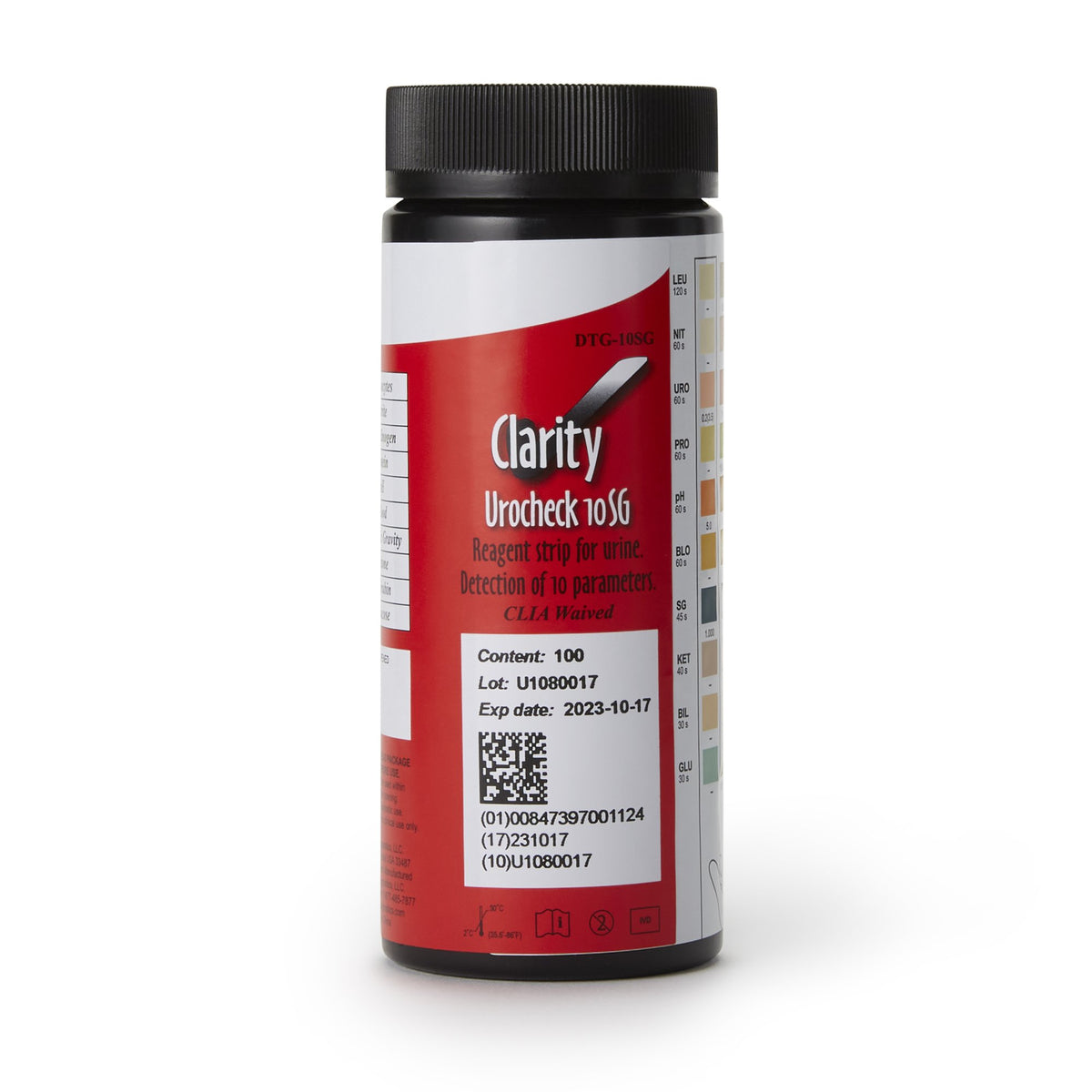 Clarity Diagnostics - Urinalysis Reagent Clarity® Bilirubin, Blood, Glucose, Ketone, Leukocytes, Nitrite, pH, Protein, Specific Gravity, Urobilinogen For Visual Read [100/BX]