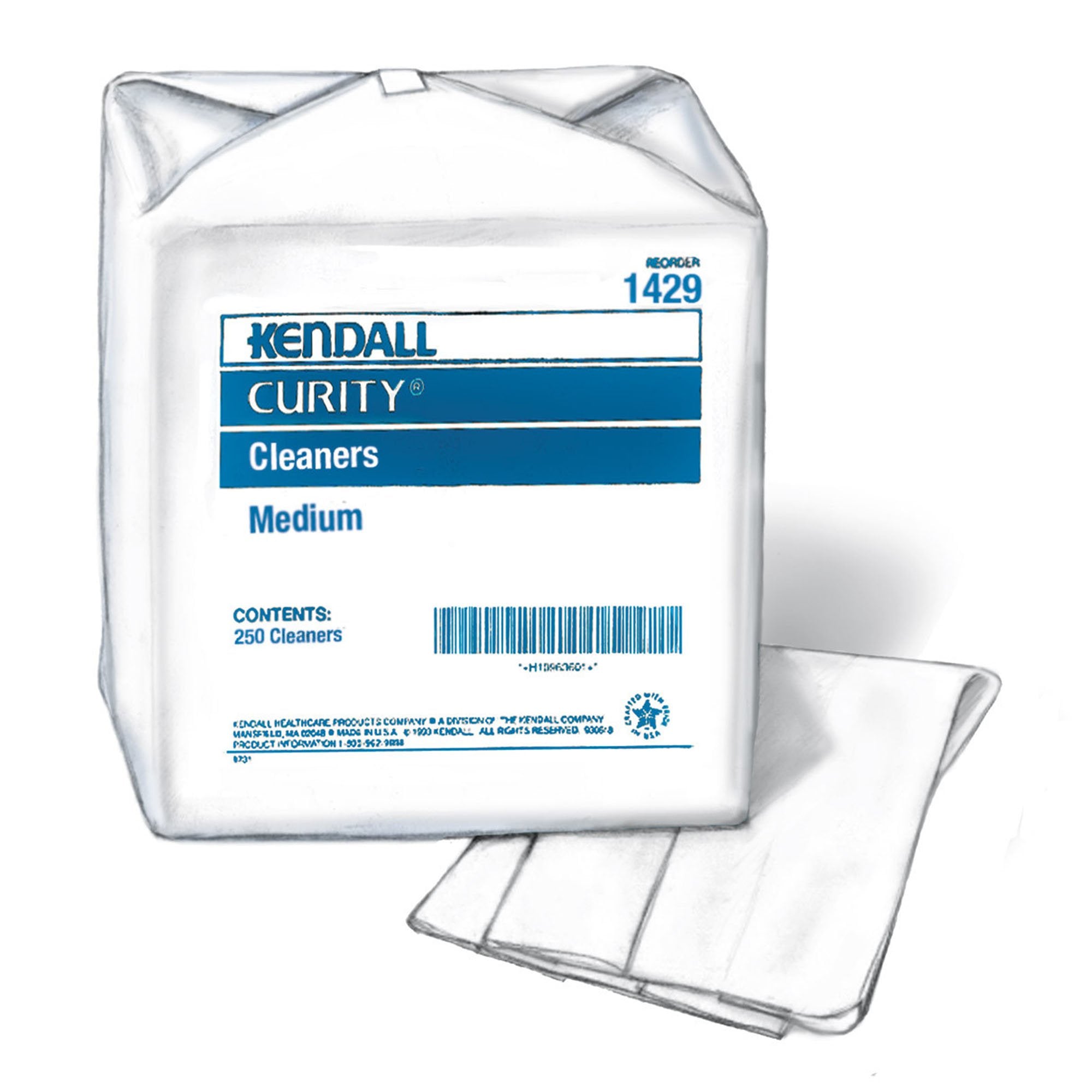 Cardinal - Washcloth Curity® 7-1/4 X 12-1/4 Inch White Disposable [250/BG]