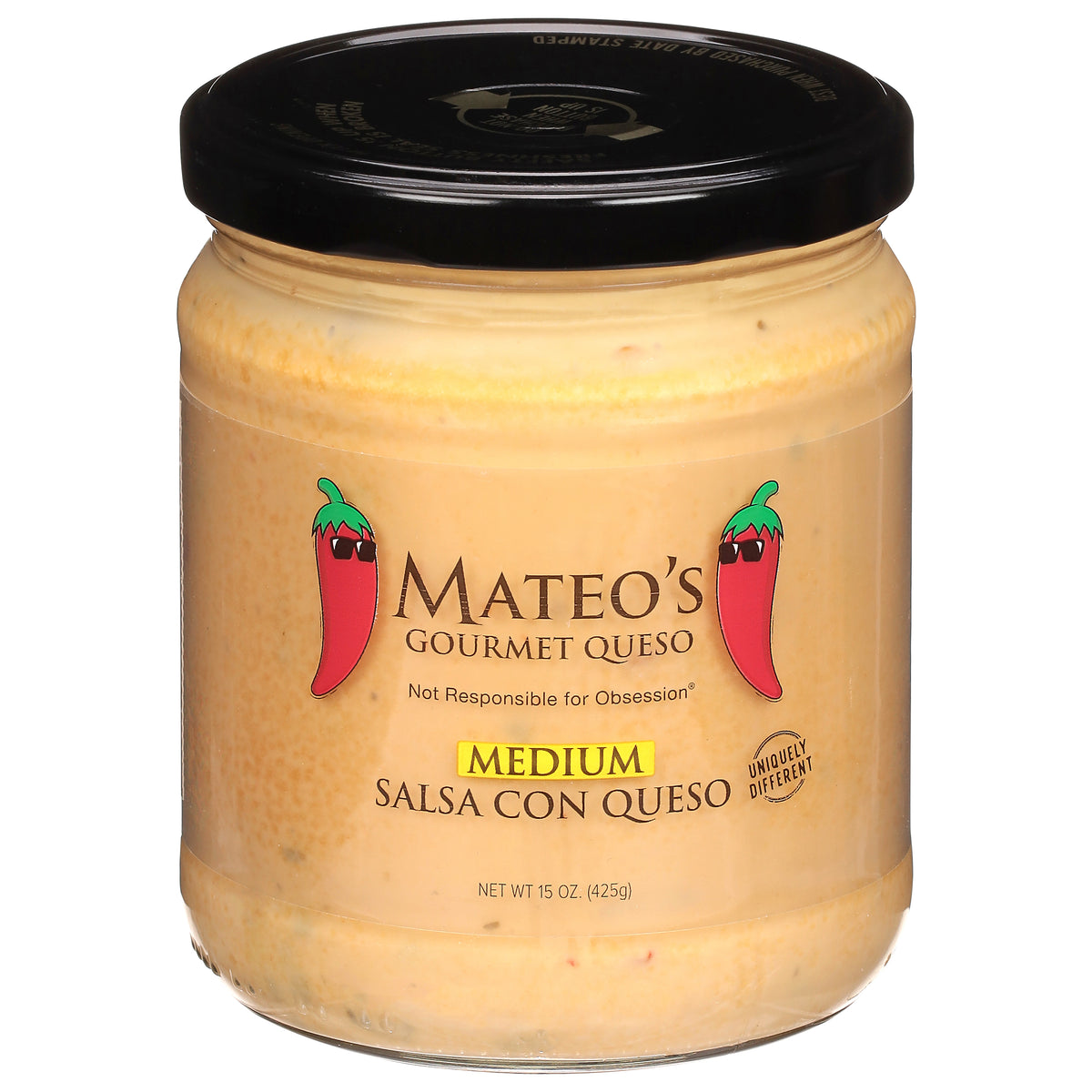 Mateo's Medium Salsa Con Queso 15 oz - Case of 6