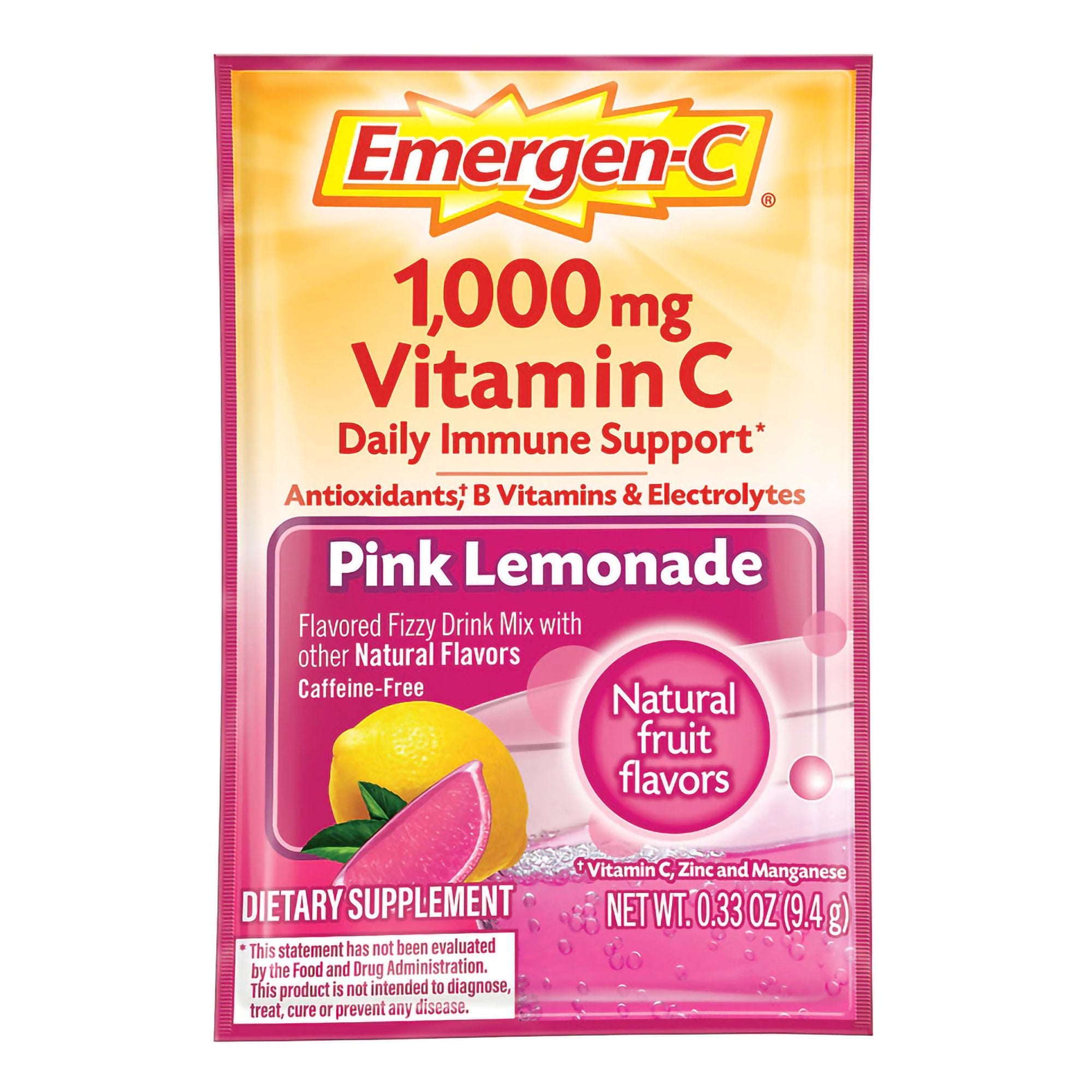 Pfizer - Oral Supplement Emergen-C® Daily Immune Support Pink Lemonade Flavor Powder 0.30 oz. Individual Packet [30/BX]