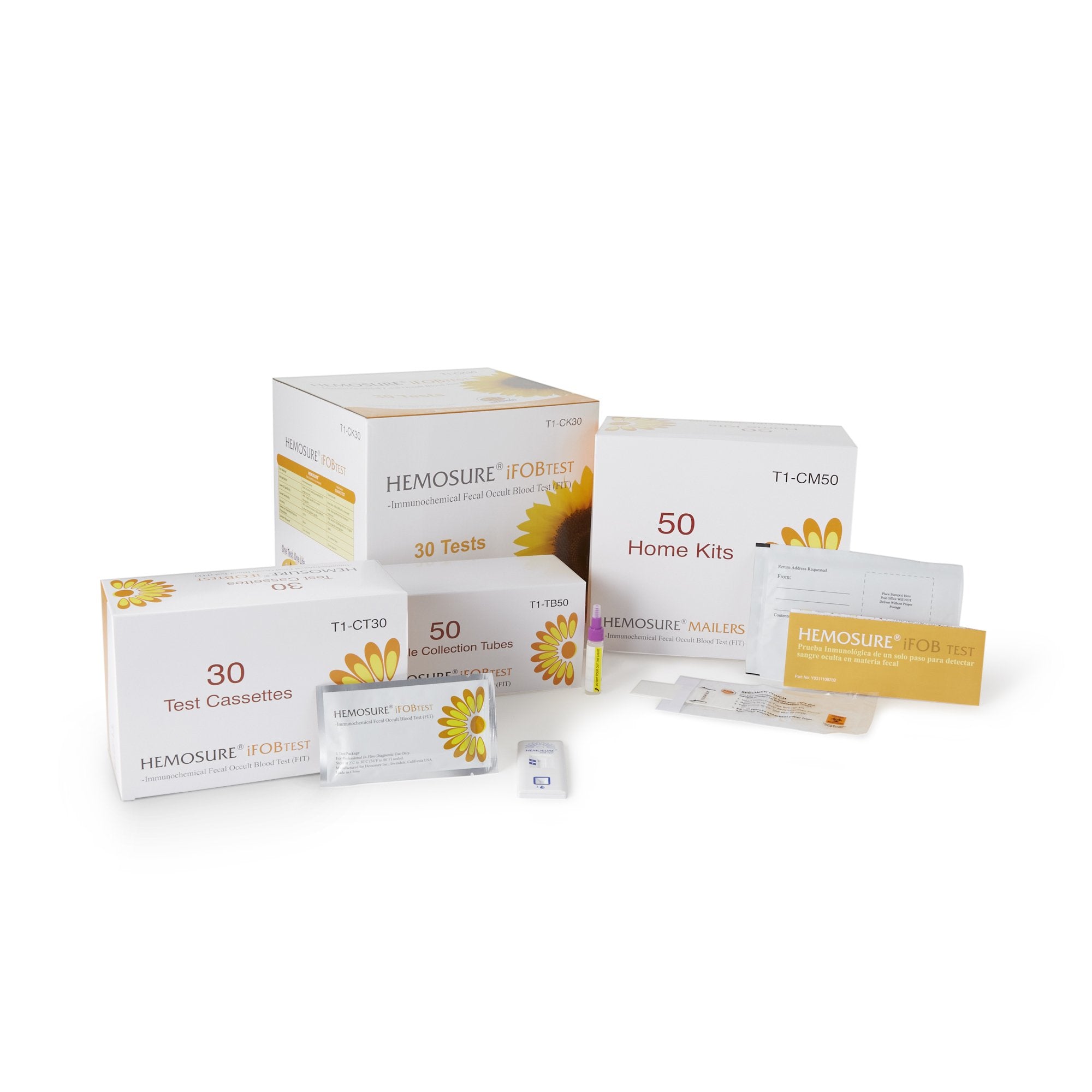 Hemosure - Cancer Screening Test Kit Hemosure® Fecal Occult Blood Test (iFOB or FIT) 30 Tests CLIA Waived [1/BX] (665864_BX)
