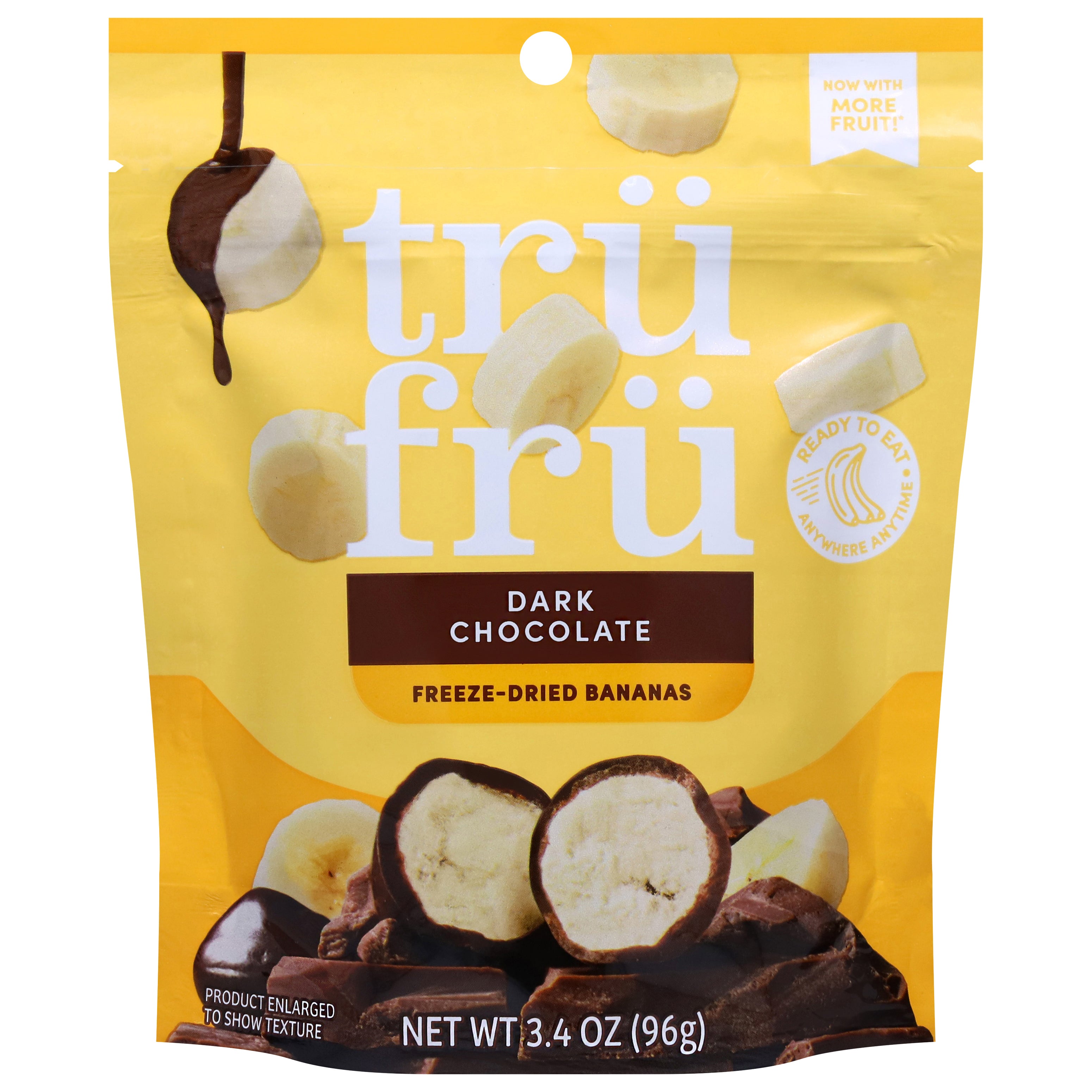Tru Fru Freeze-Dried Dark Chocolate Bananas 3.4 oz - Case of 6