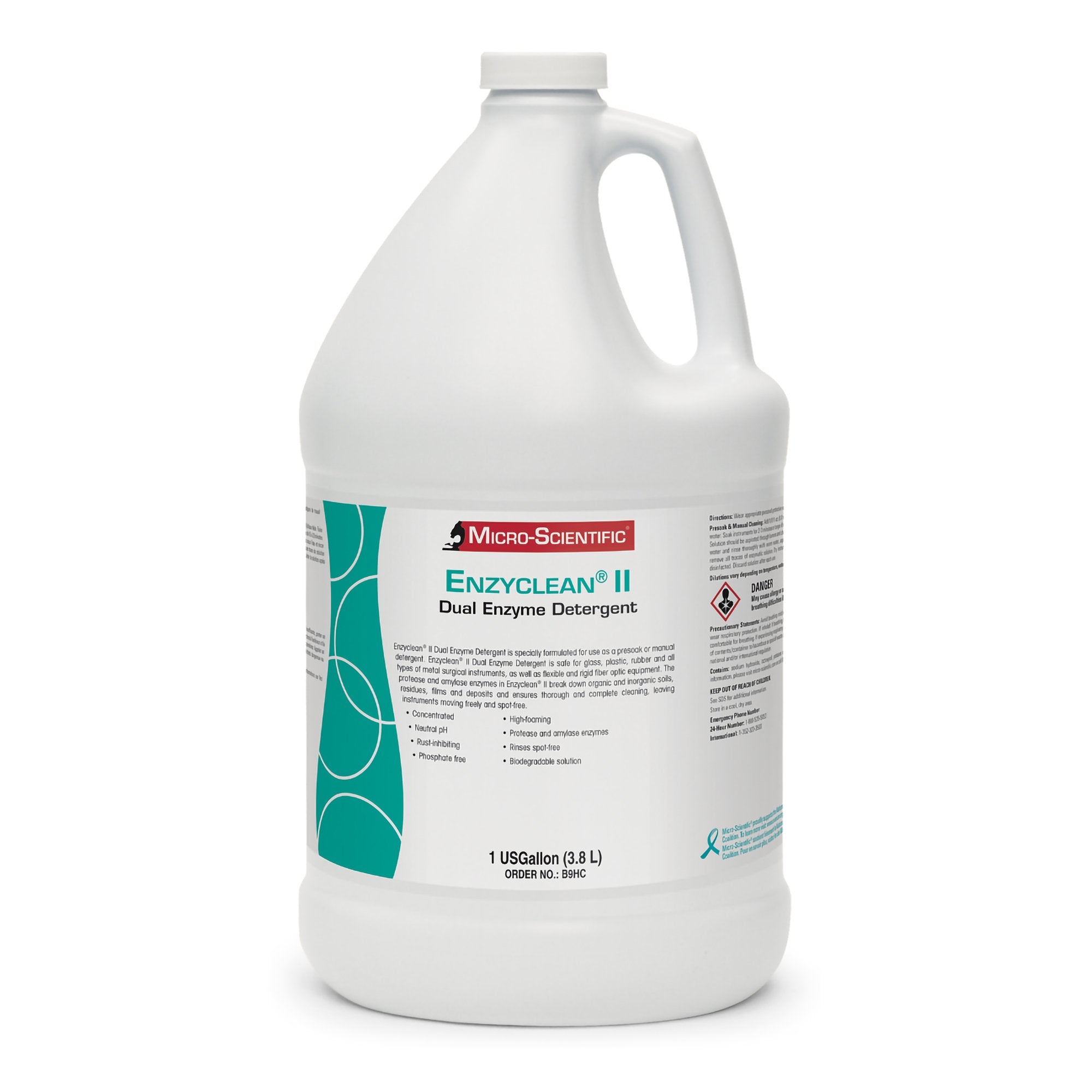 Micro Scientific Industries - Dual Enzymatic Instrument Detergent Enzyclean® II Liquid Concentrate 1 gal. Jug Spearmint Scent [1/EA]
