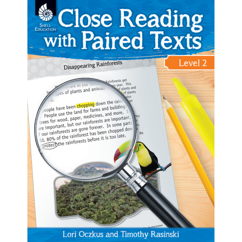 SHELL EDUCATION - Close Reading with Paired Texts Book, Level 2