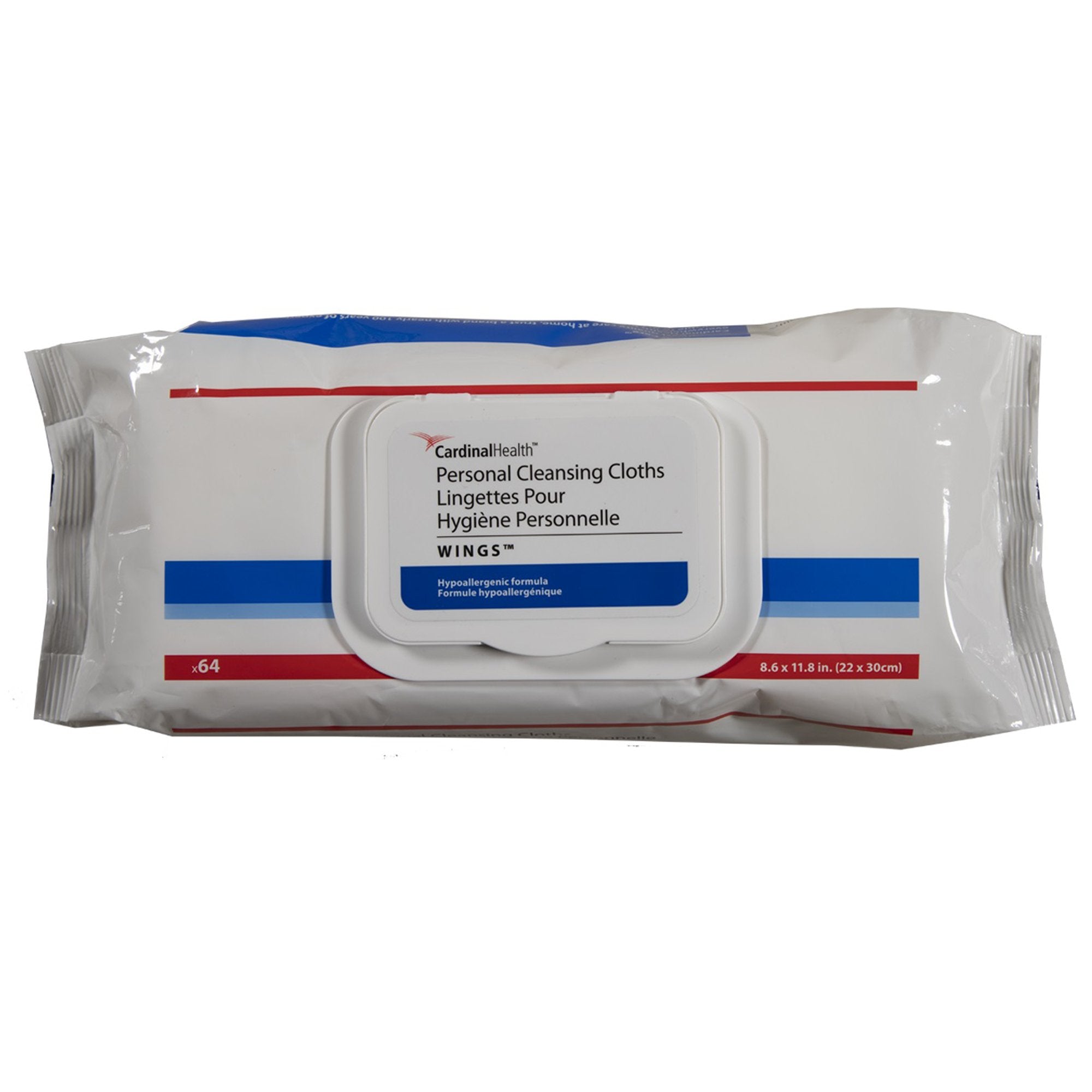 Cardinal - Personal Cleansing Wipe Cardinal Health™ Wings™ Soft Pack Scented 64 Count [768/CS]