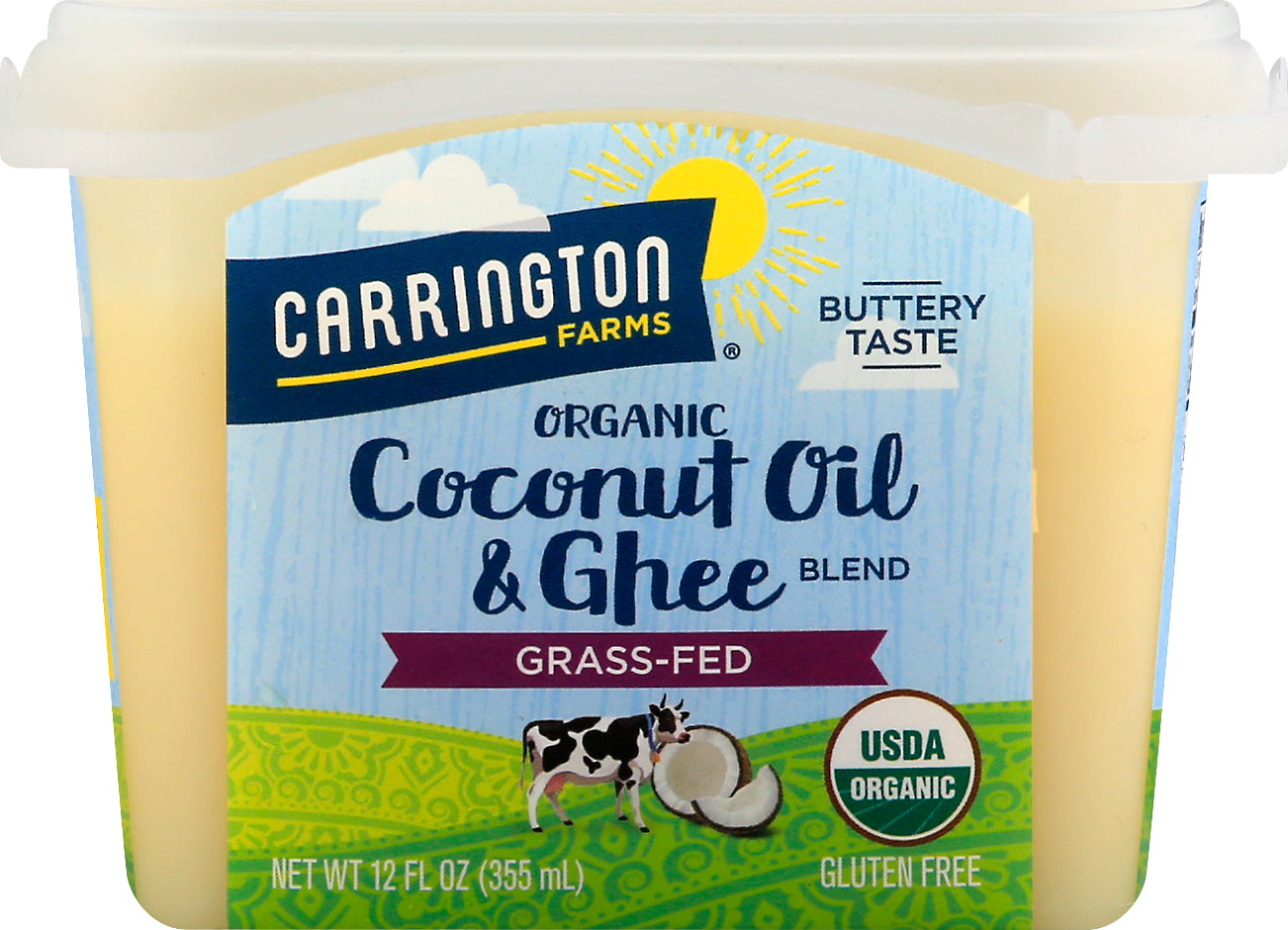 Carrington Farms Organic Coconut Oil & Ghee Blend 12 oz - Case of 6